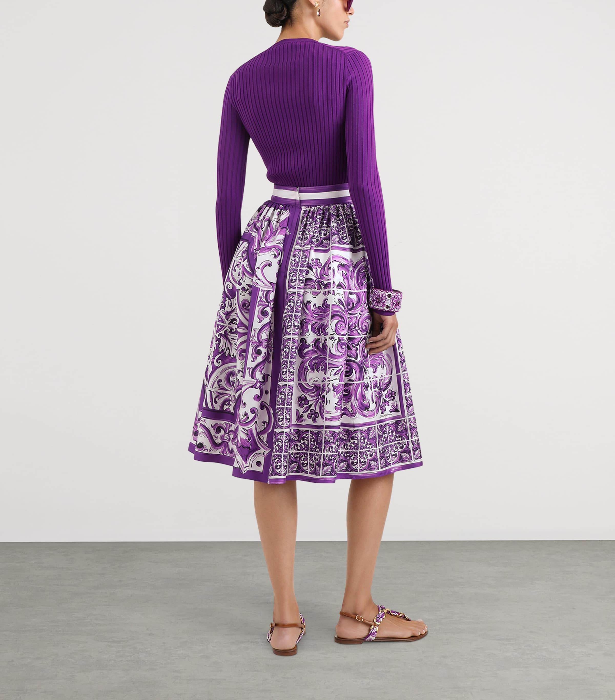 Silk Printed Midi Skirt MIX MAIOLICA Image 3