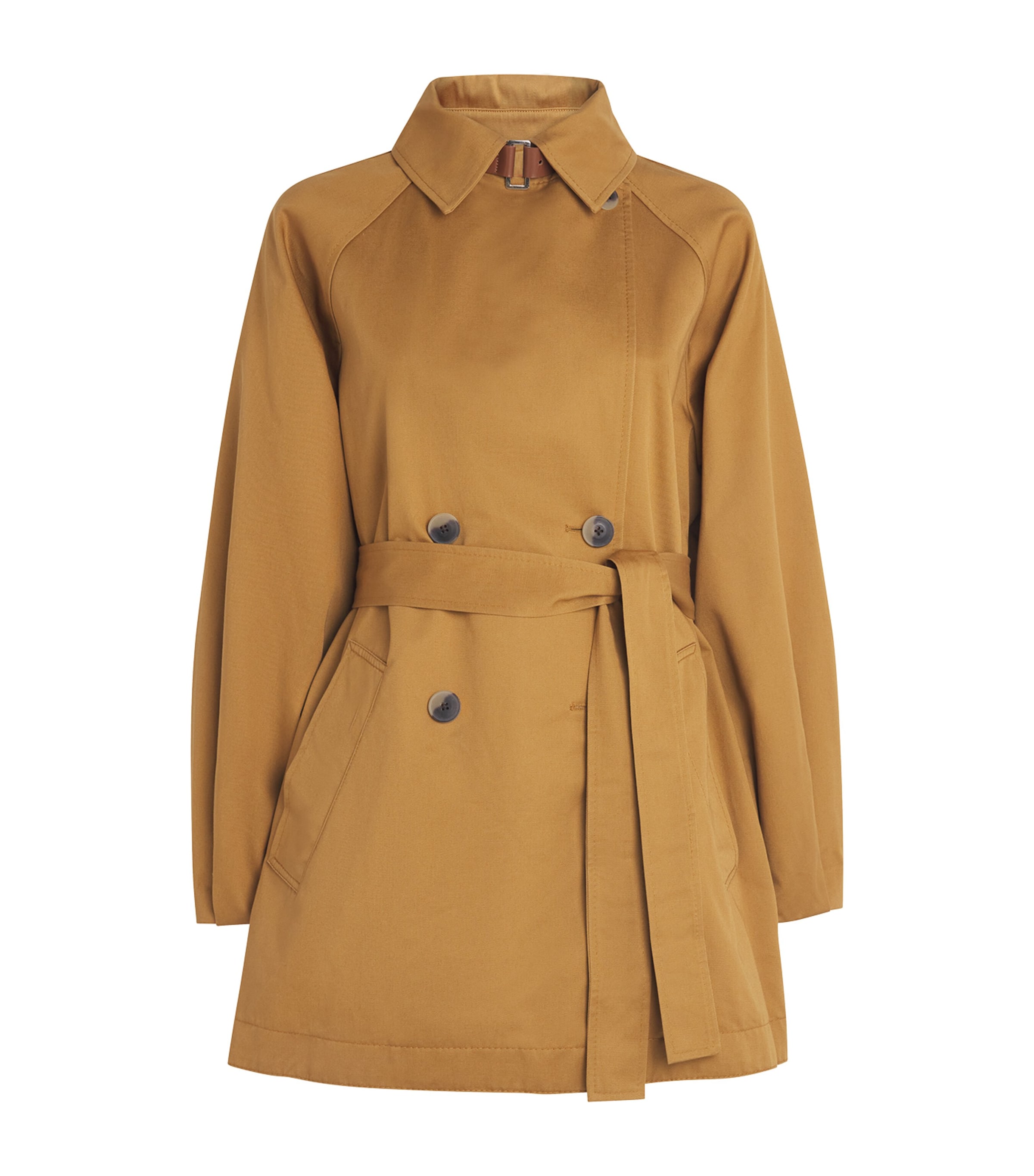 Cotton Gabardine Trench Jacket OCHRE Image 1