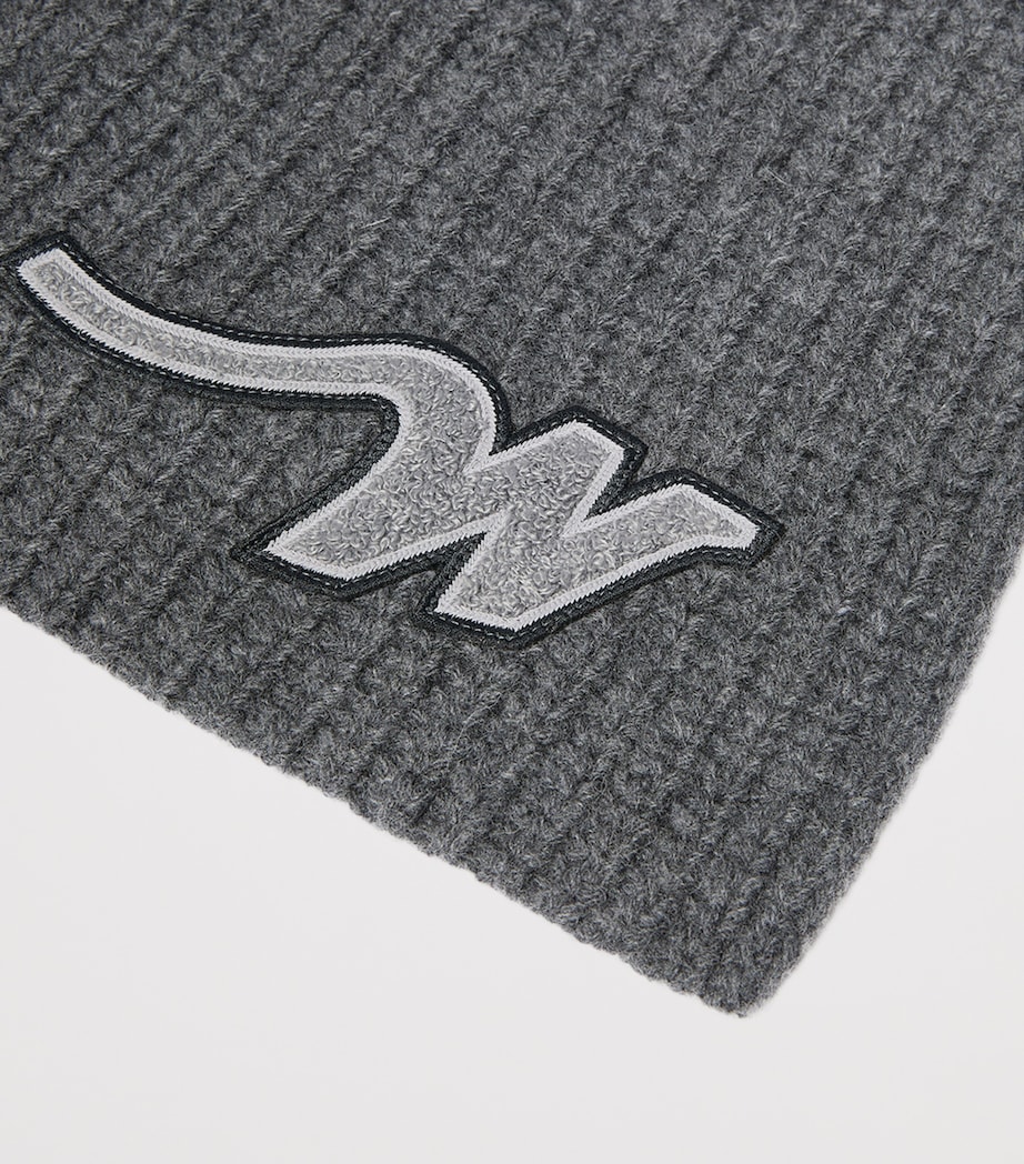 Weekend Max Mara Virgin Wool Initial Scarf Dark Grey Image 2