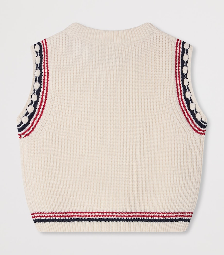 Bonpoint Wool-Blend Cardigan (4-8 Years) Ecru Image 2