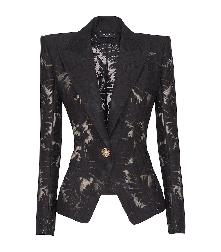 Lace Single-Button Blazer 0PA NOIR Image 1
