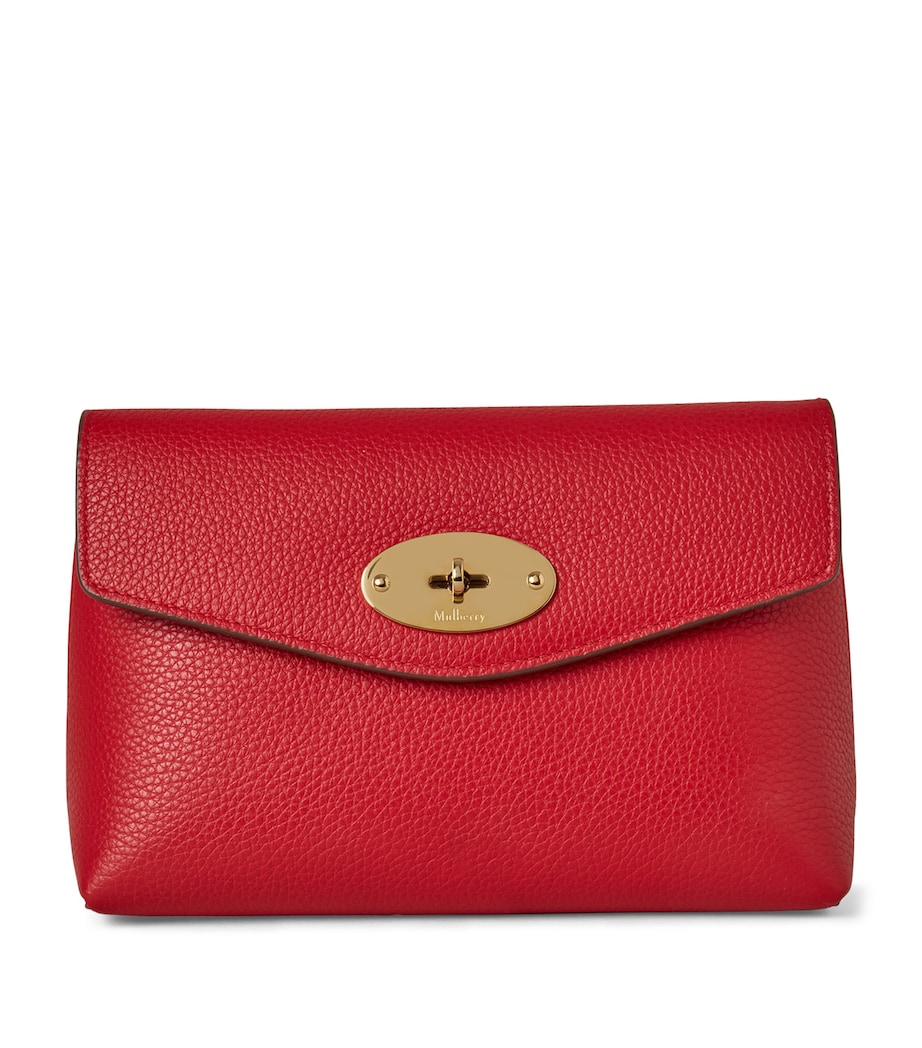 Leather Darley Cosmetic Pouch SCARLET RED Image 1