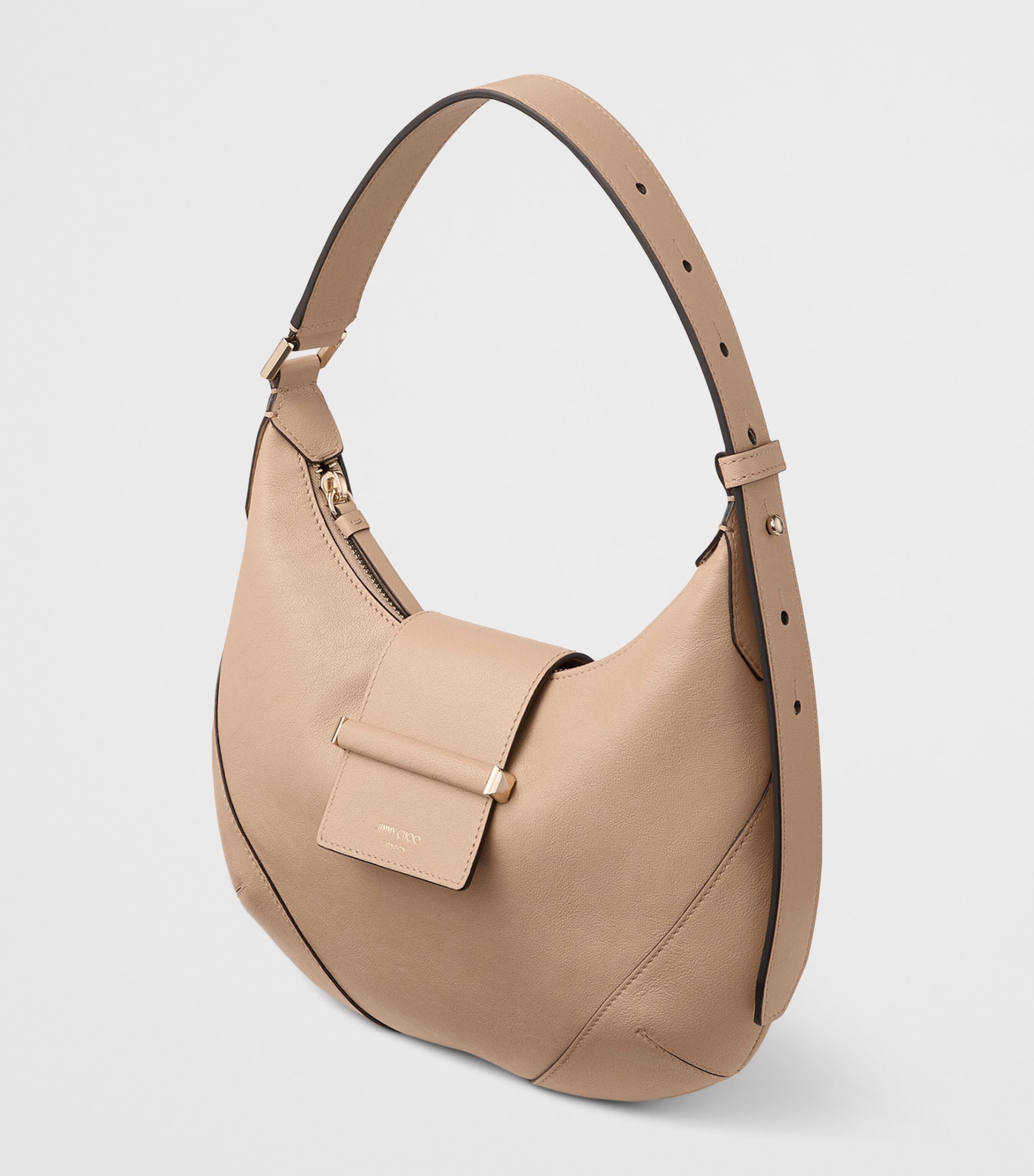 Jimmy Choo Bar Lambskin Shoulder Bag Chai/shiny Gold Image 2