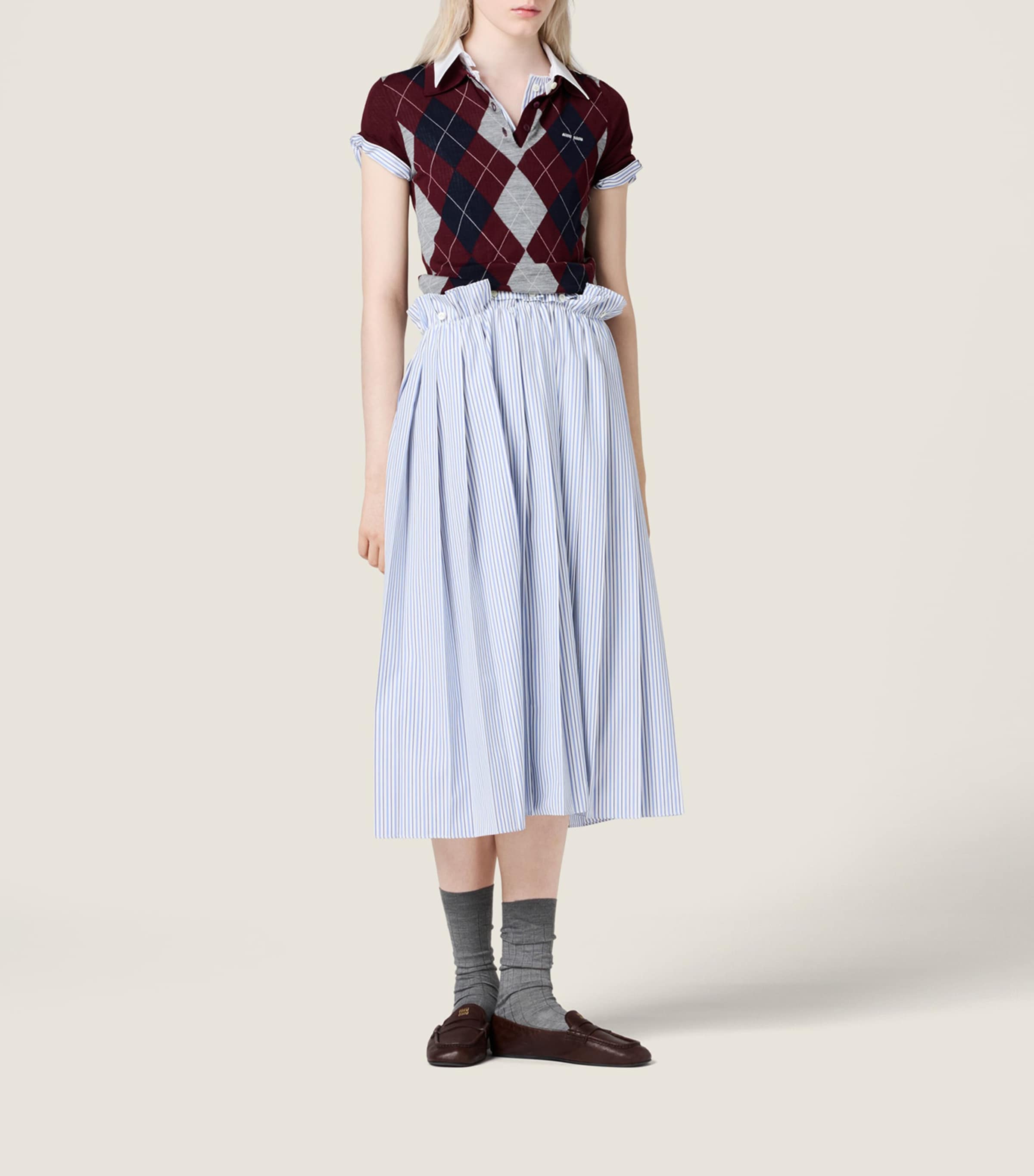 Wool Argyle Polo Shirt F0007 Image 2