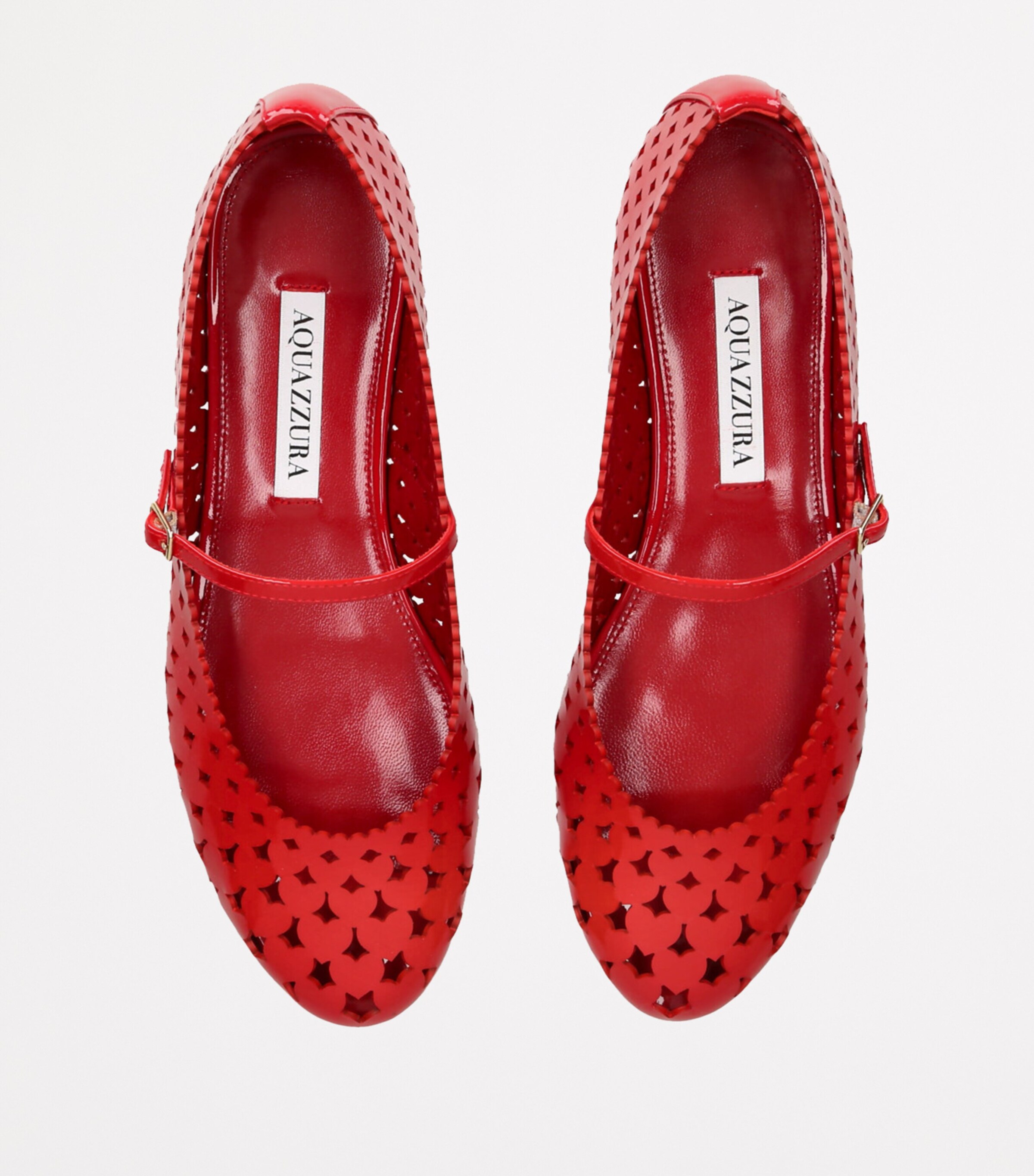 Aquazzura Patent Amourose Ballet Flats Red Image 4