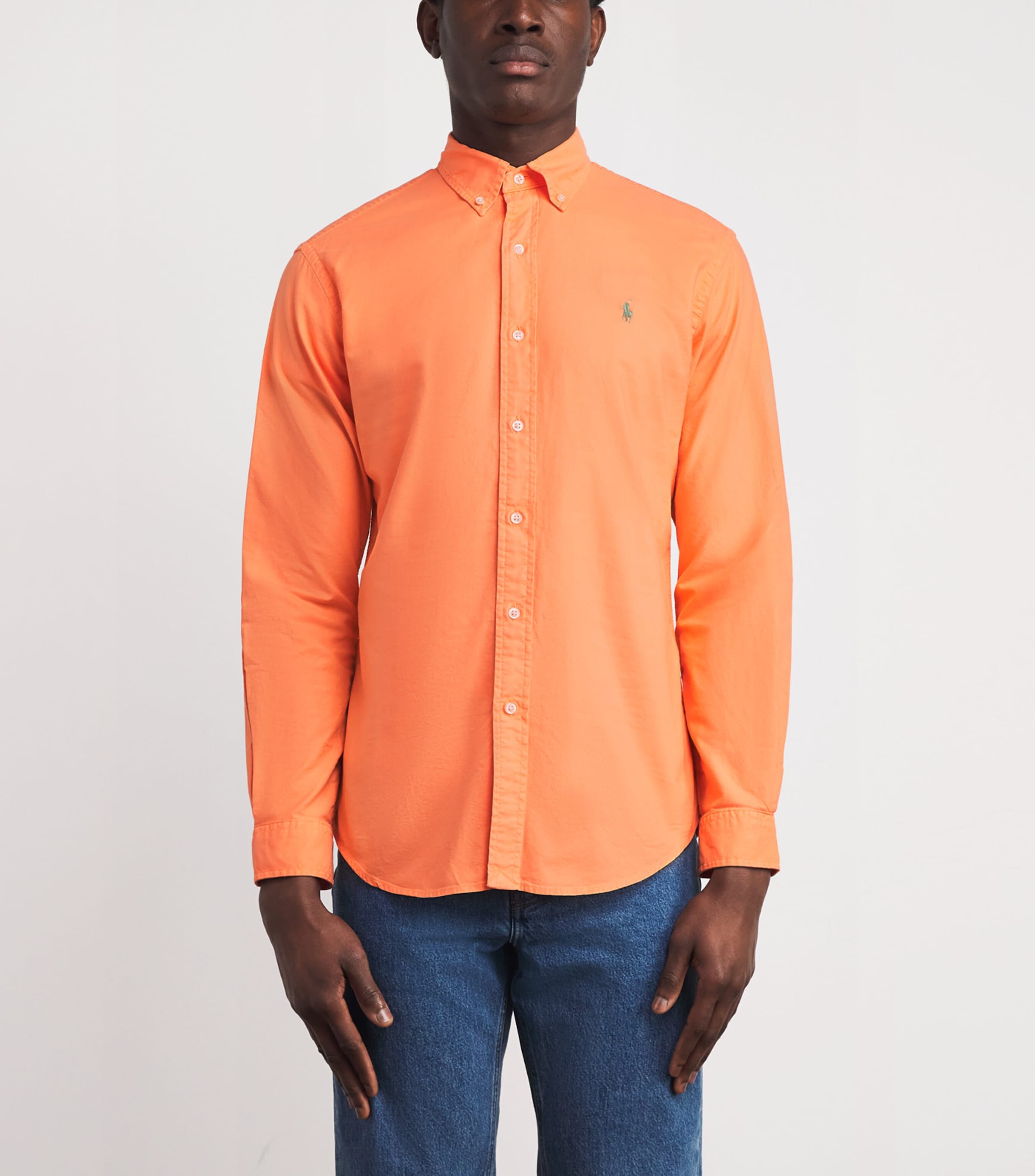 Custom Fit Oxford Shirt POMPANO ORANGE Image 3