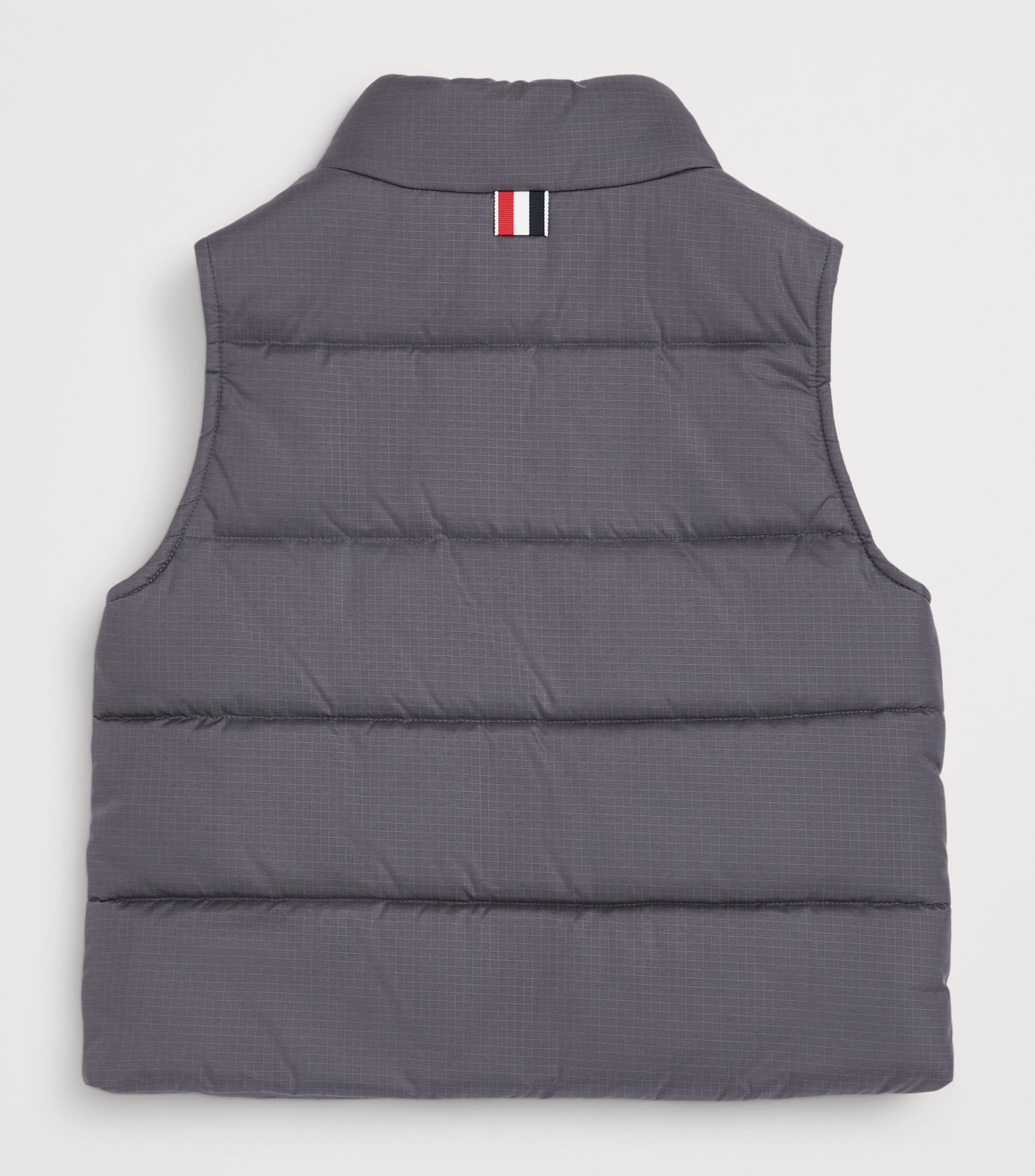 Thom Browne Kids Down 4-Bar Puffer Gilet (2-12 Years) Dark Grey Image 2