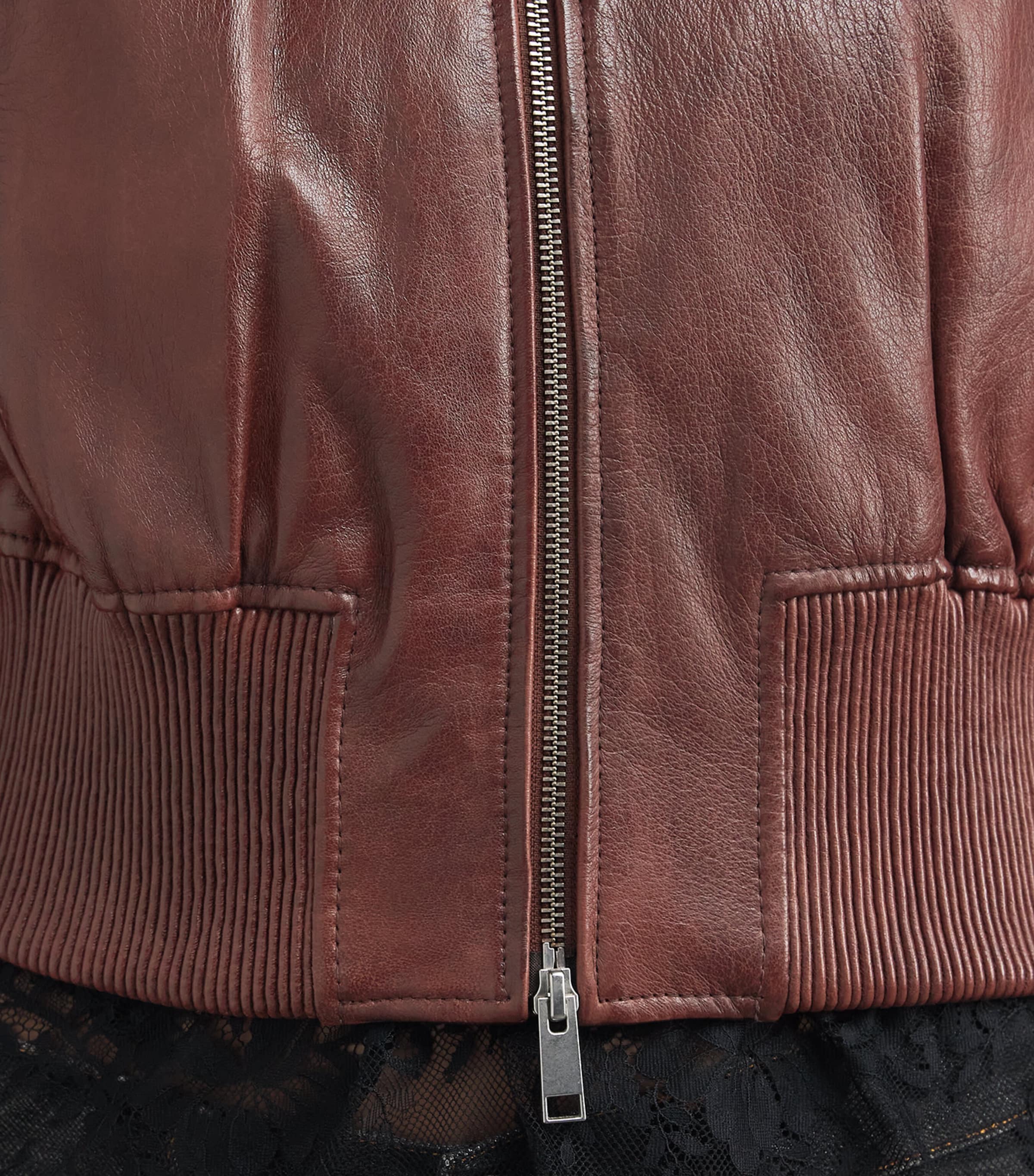 Dario Leather Jacket BROWN Image 3