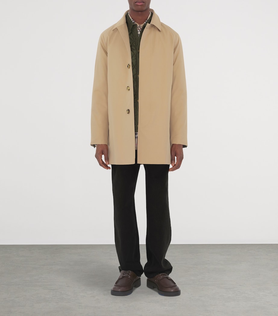 Burberry Mens Organic Cotton Car Coat Honey Image 2