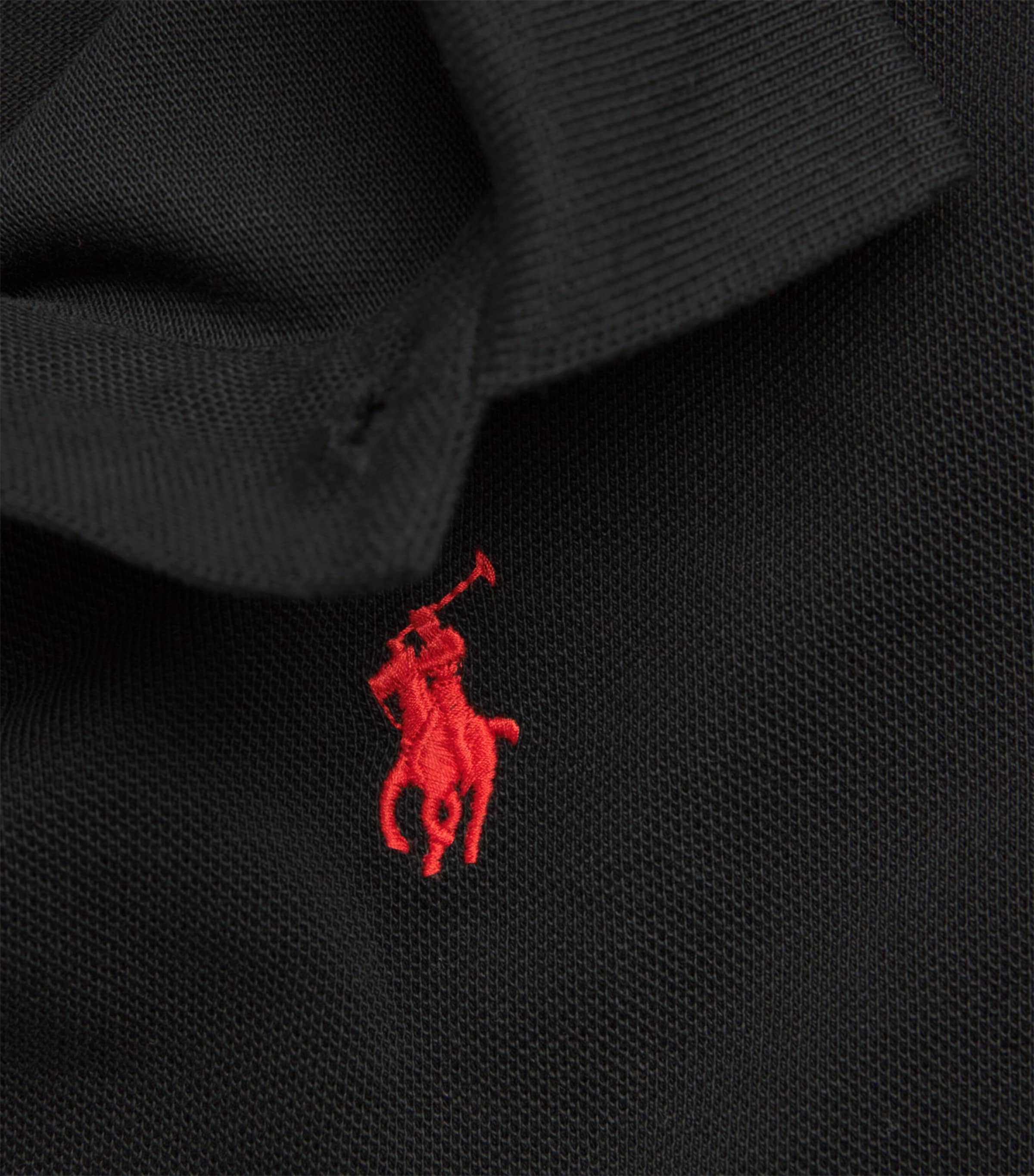 Polo Ralph Lauren Mens Cotton Mesh Custom-Fit Polo Shirt Polo Black Image 5