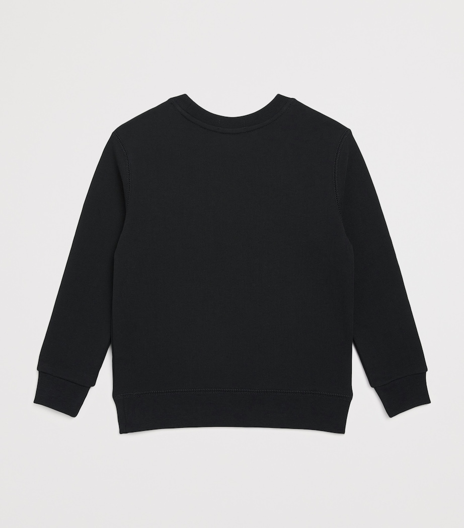 Cotton Polo Bear Sweatshirt (6-14 Years) BLACK Image 2