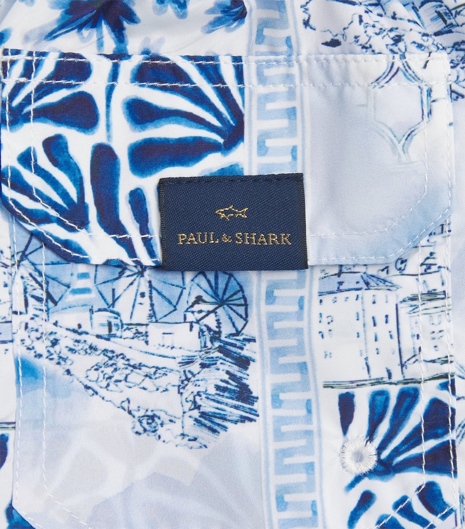 Paul & Shark Printed Swim Shorts (8-14 Years) Blue Mykonos Image 3