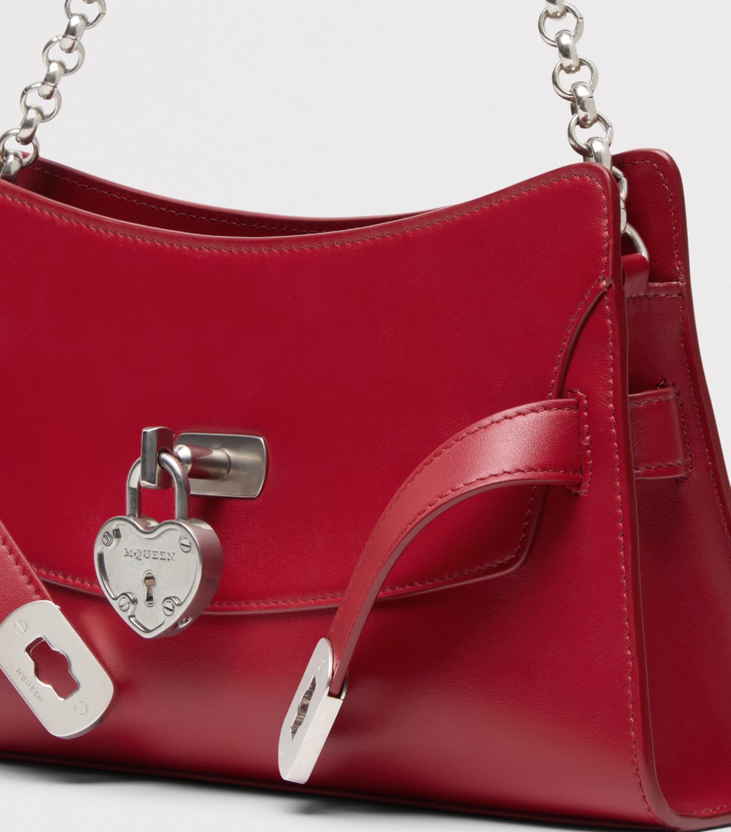 McQueen Mini Leather Locke Shoulder Bag Image 6