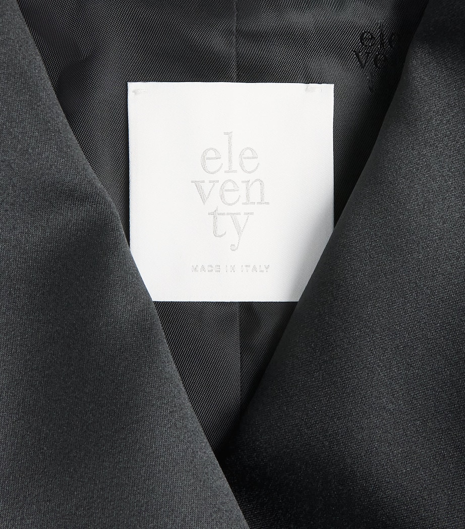 Eleventy Womens Twill Tuxedo Jacket Nero Image 6
