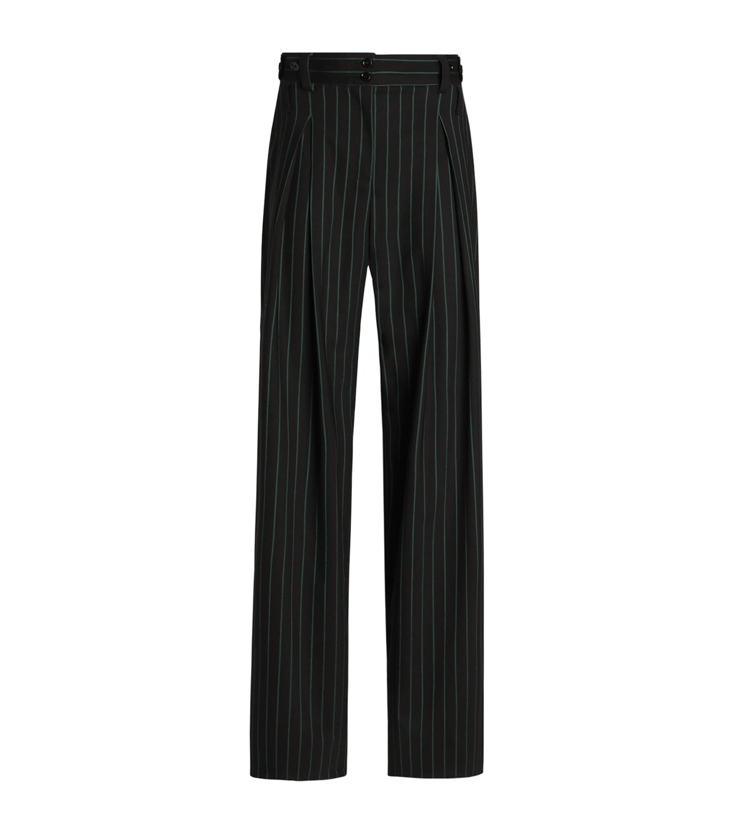 Dolce&Gabbana Womens Wool-Blend Stripe Trousers Striped Image 1