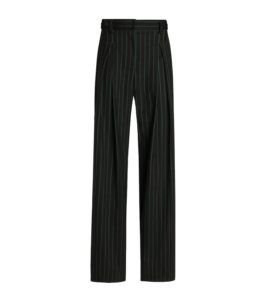 Dolce&Gabbana Womens Wool-Blend Stripe Trousers Striped Image 1