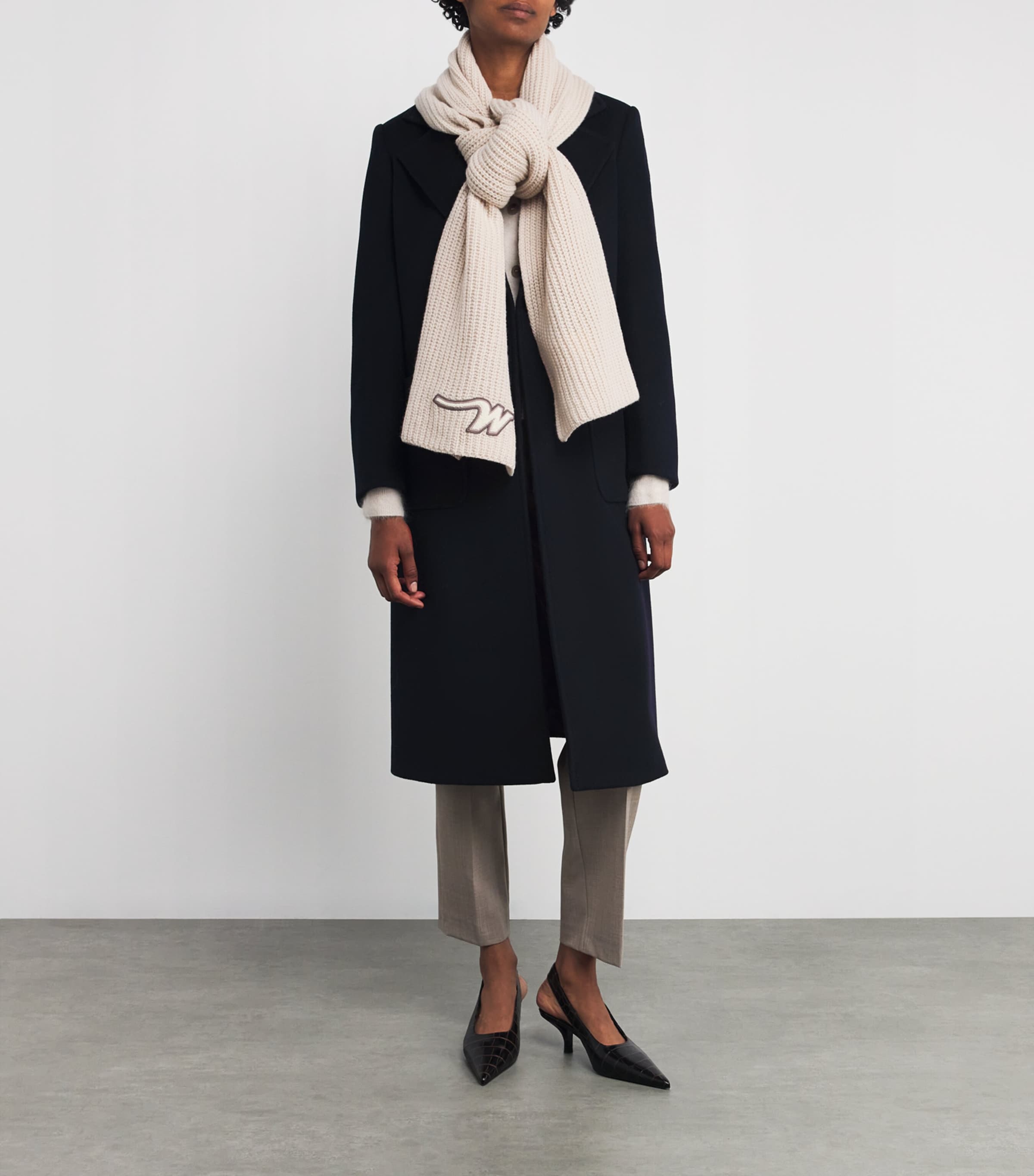 Wool Runaway Coat NAVY Image 2