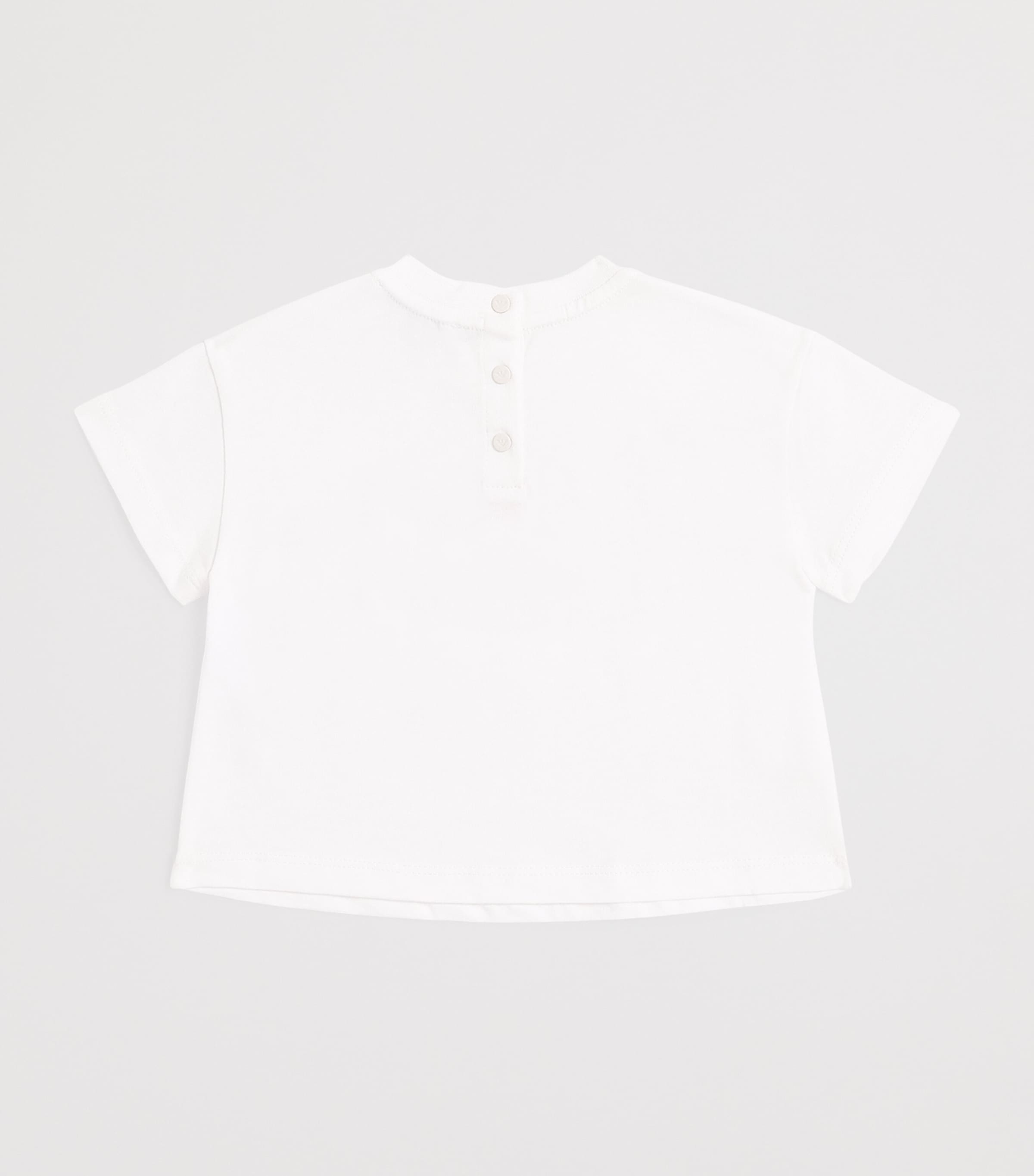 Cotton Embroidered Logo T-Shirt (6-36 Months) OFF WHITE Image 2