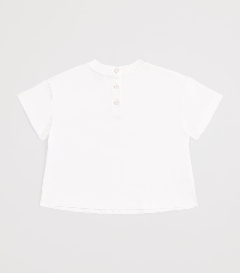 Cotton Embroidered Logo T-Shirt (6-36 Months) OFF WHITE Image 2