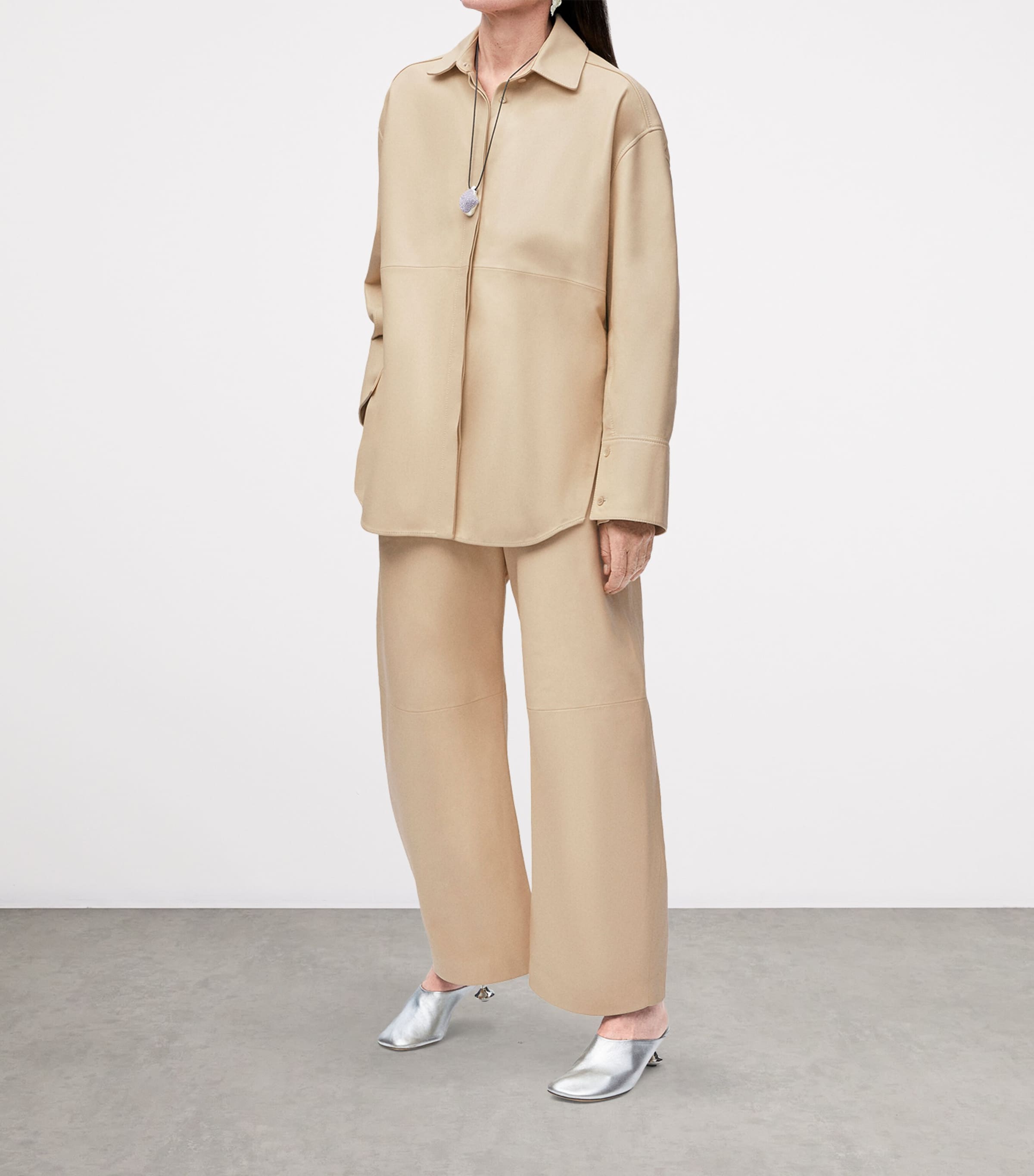 EXCLUSIVE Nappa Lambskin Silver Capsule Shirt BEIGE Image 2