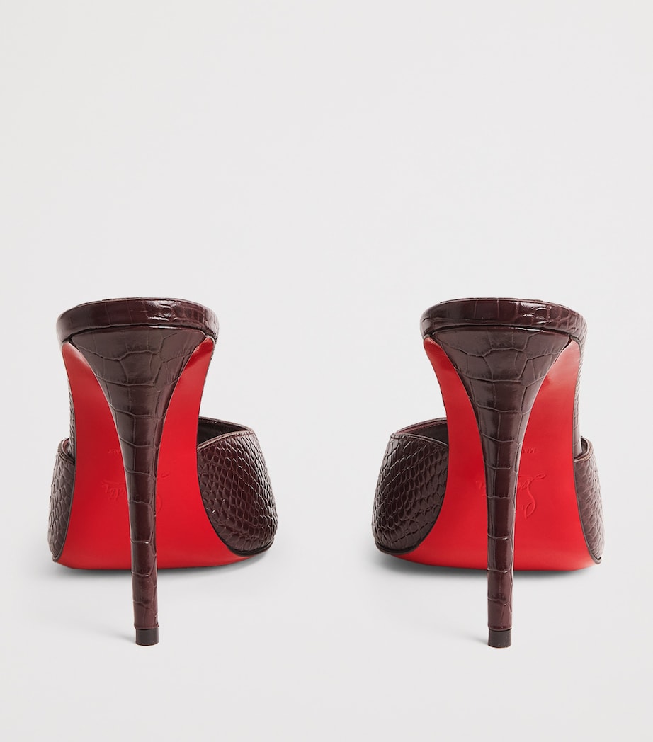 Miss Z Alligator-Embossed Leather Heeled Mules 100 R839 Image 4