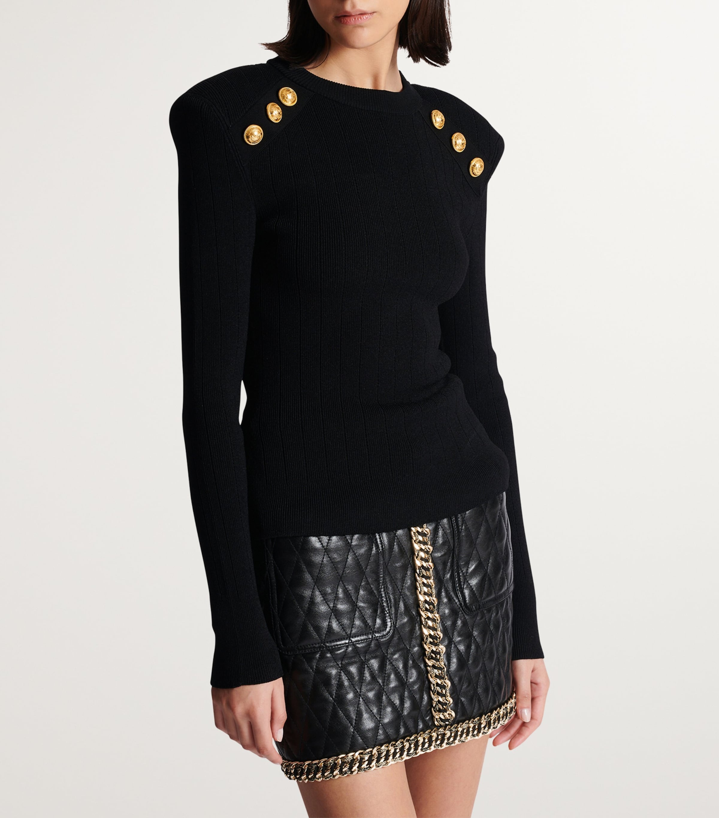 Button-Detail Sweater 0PA NOIR Image 5