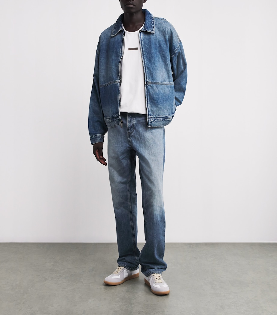 Distressed Straight Jeans CLASSIC BLUE Image 2