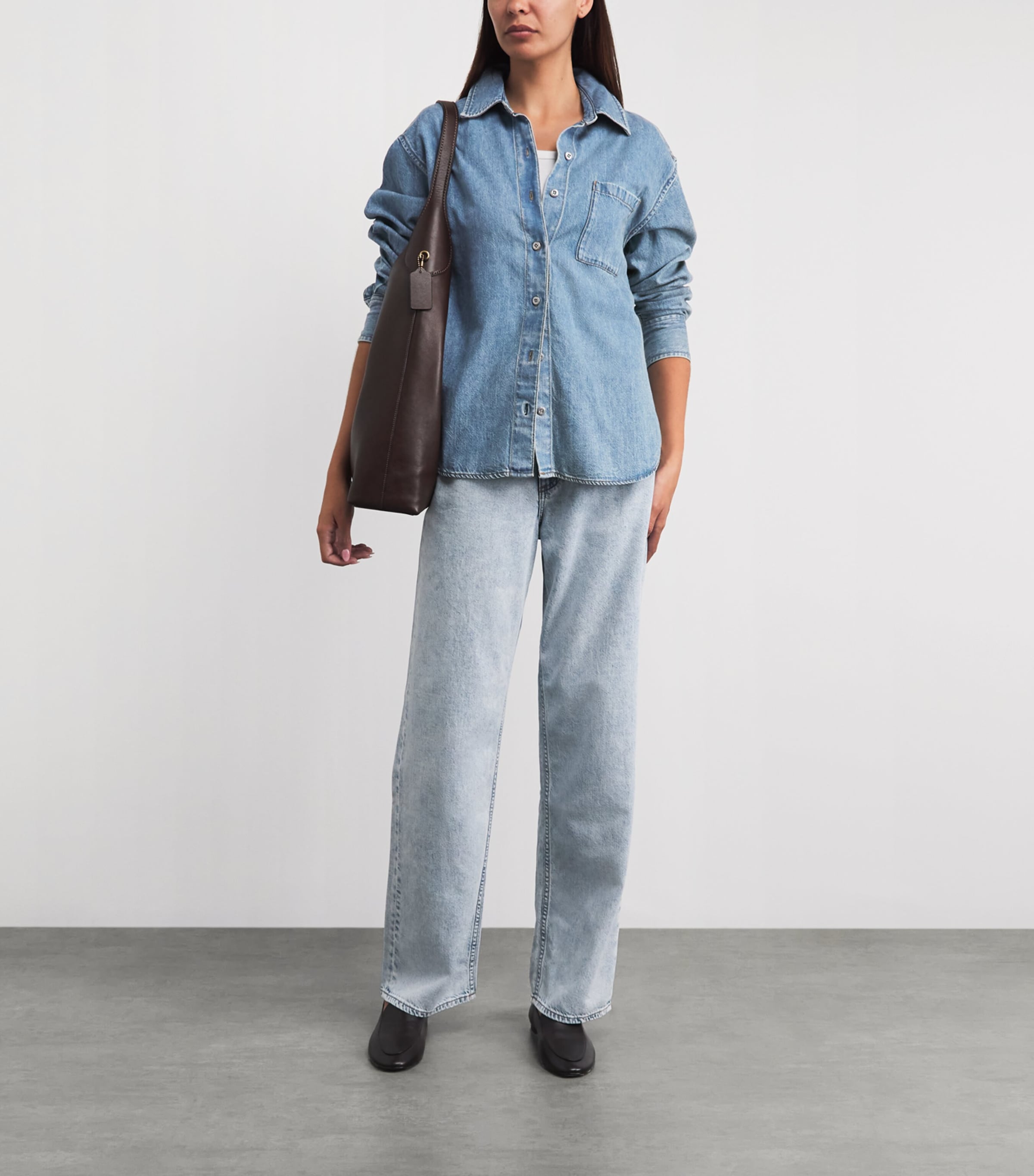 Rag & Bone Womens Connie Denim Shirt Everglade Image 2