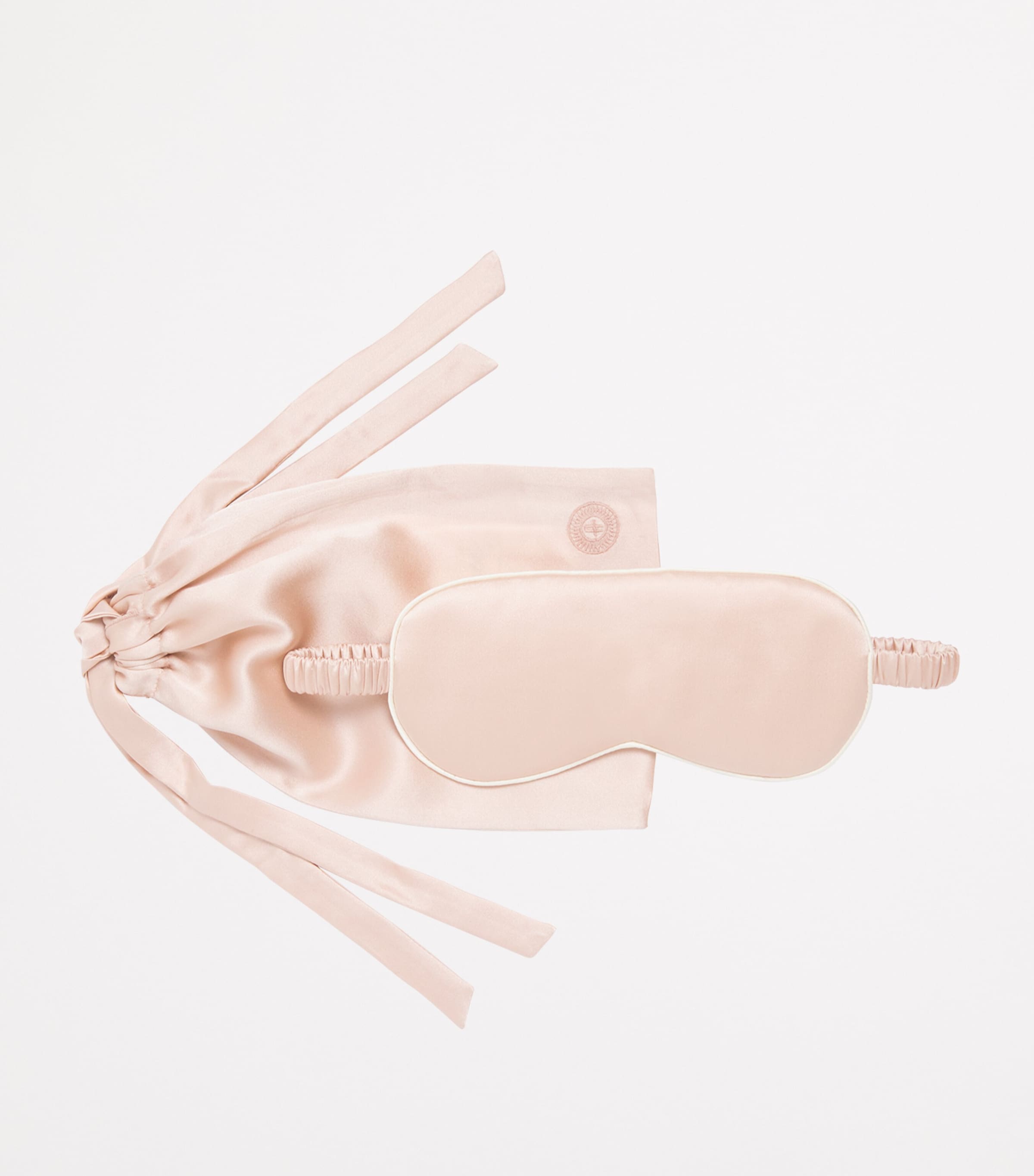 Harrods Womens Silk Satin Sleep Mask Pink Image 4