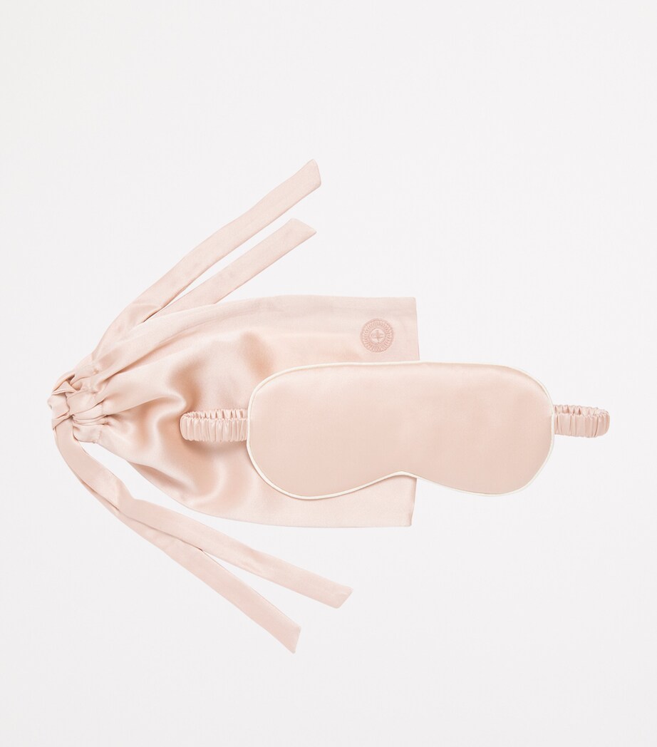 Harrods Womens Silk Satin Sleep Mask Pink Image 4