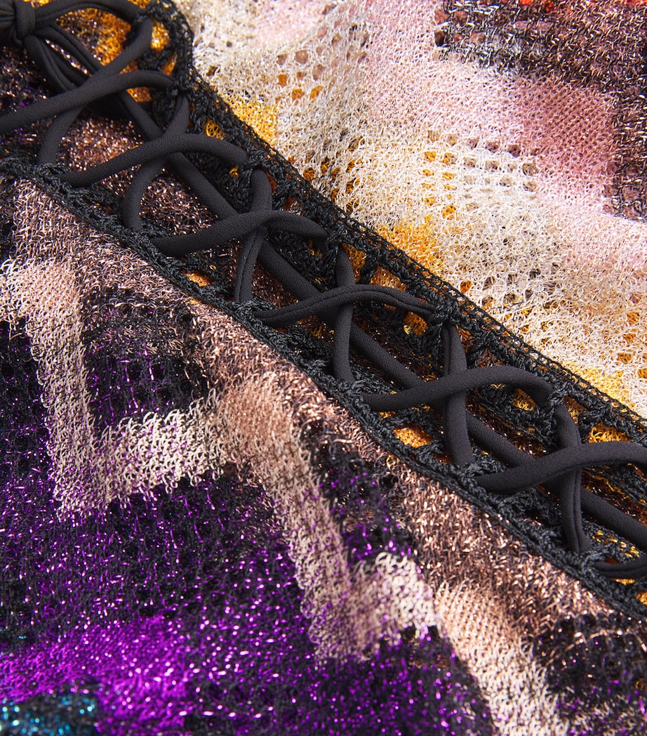 Zigzag Lace-Detail Kaftan SM9QM MULTI DARK Image 5