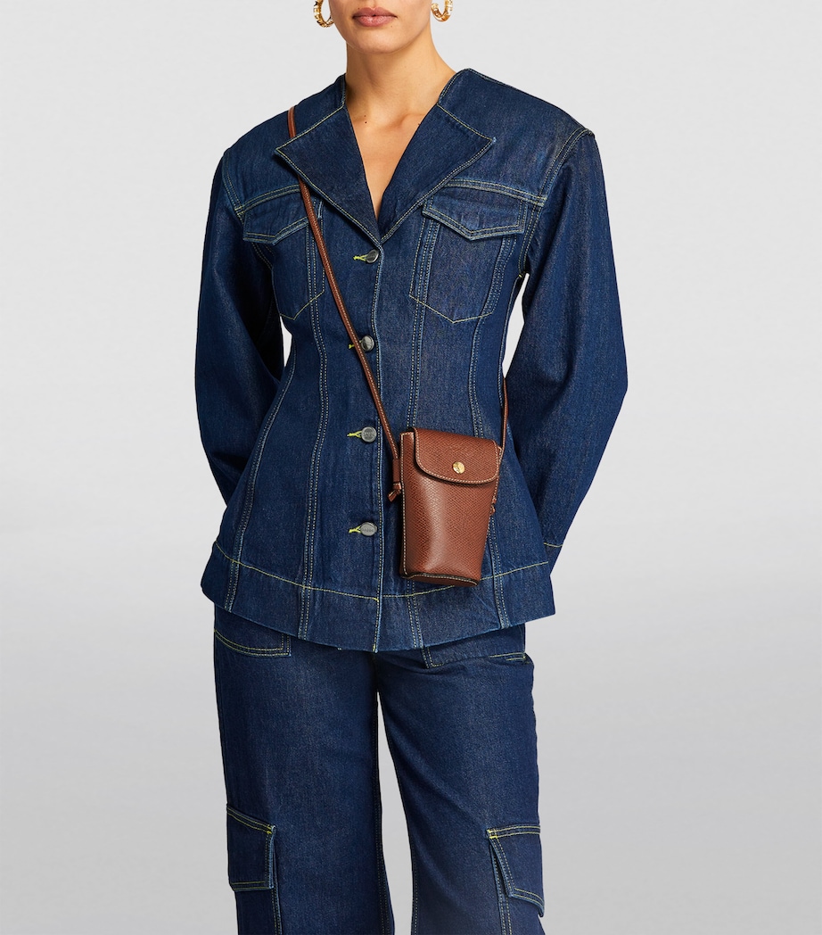 Leather Épure Phone Case with Strap 035 BROWN Image 6