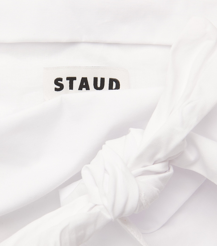 STAUD Womens Bellaria Asymmetric Top Wht White Image 6