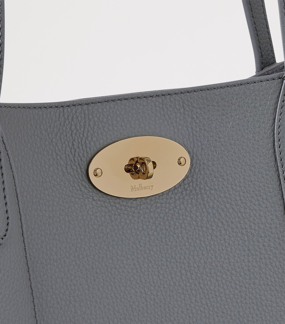 Mulberry Small Leather Bayswater Tote Bag Foggy Grey Image 4