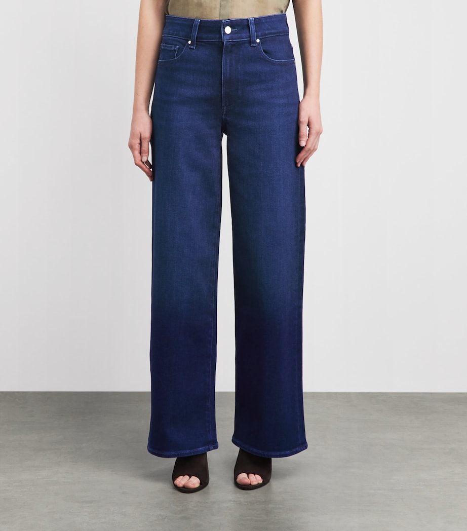 PAIGE Womens Sasha Wide-Leg Jeans Moonlit Marina Image 4