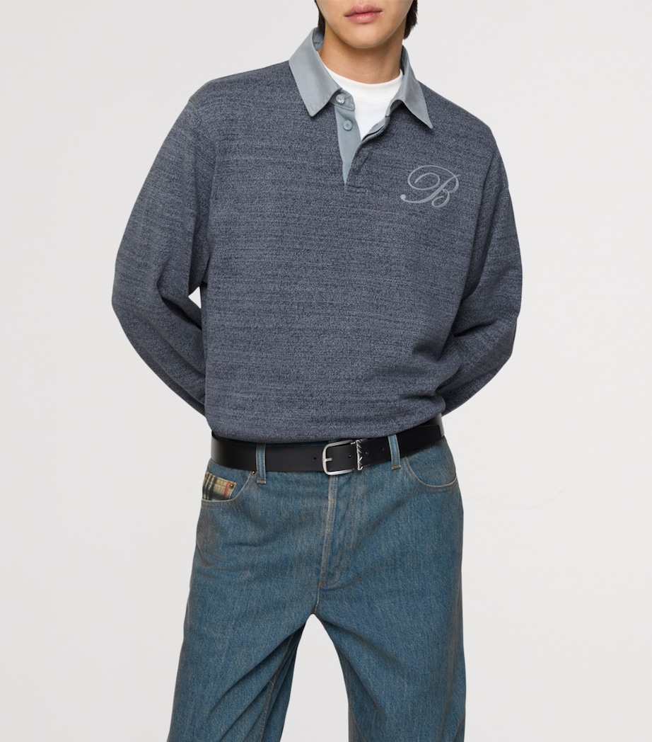 Leather Check Reversible Belt BLACKSANDSILVER Image 2