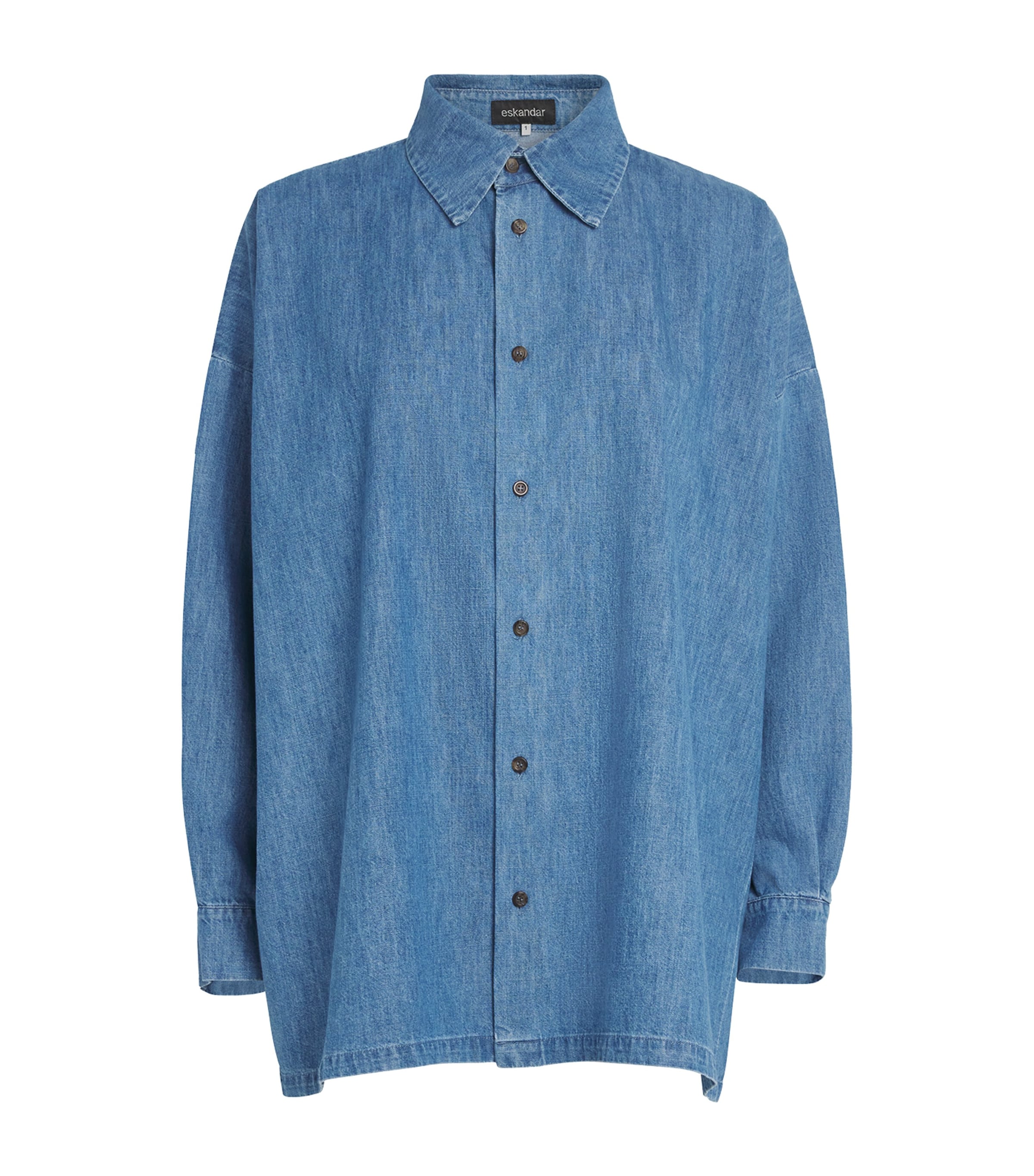 Eskandar Denim A-line Wide Shirt