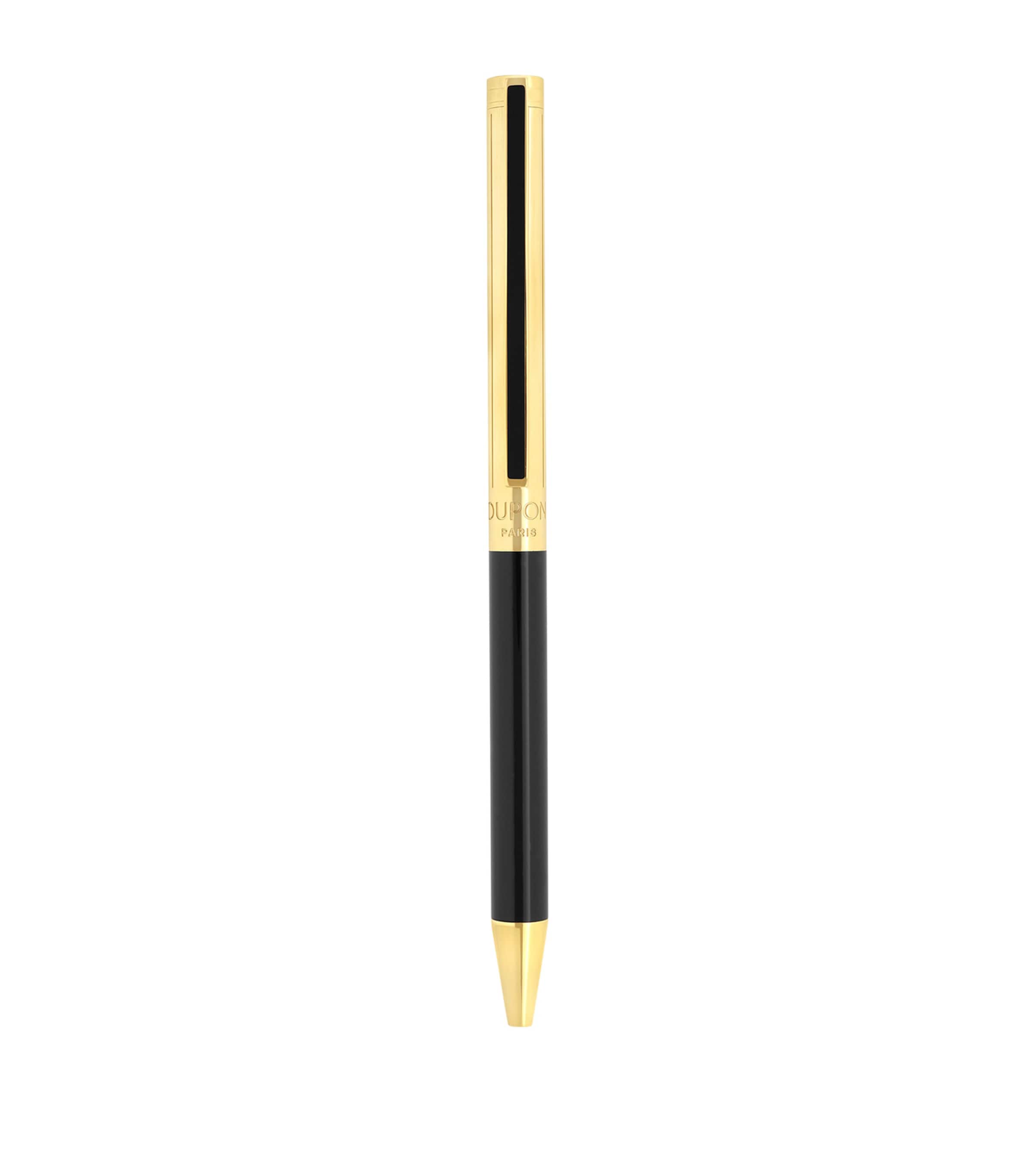 St Dupont S. T. Dupont Palladium Lacquer Classique Ballpoint Pen In Gold