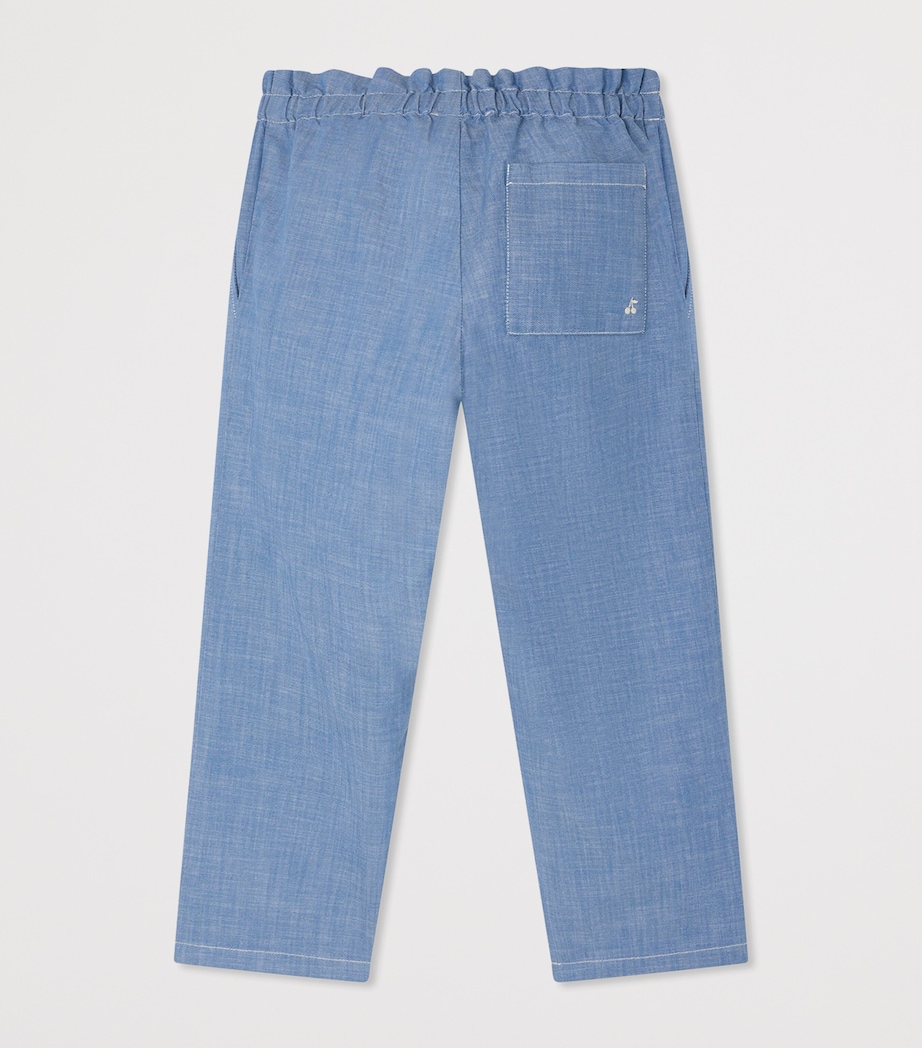 Bonpoint Cotton Chambray July Trousers (10-14 Years) Bleu Image 2