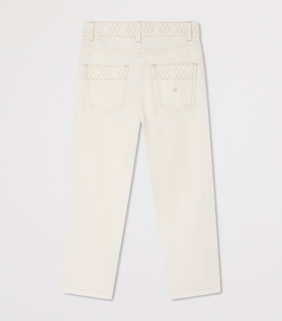 Bonpoint Canvas Trousers (10-14 Years) Ecru Image 2