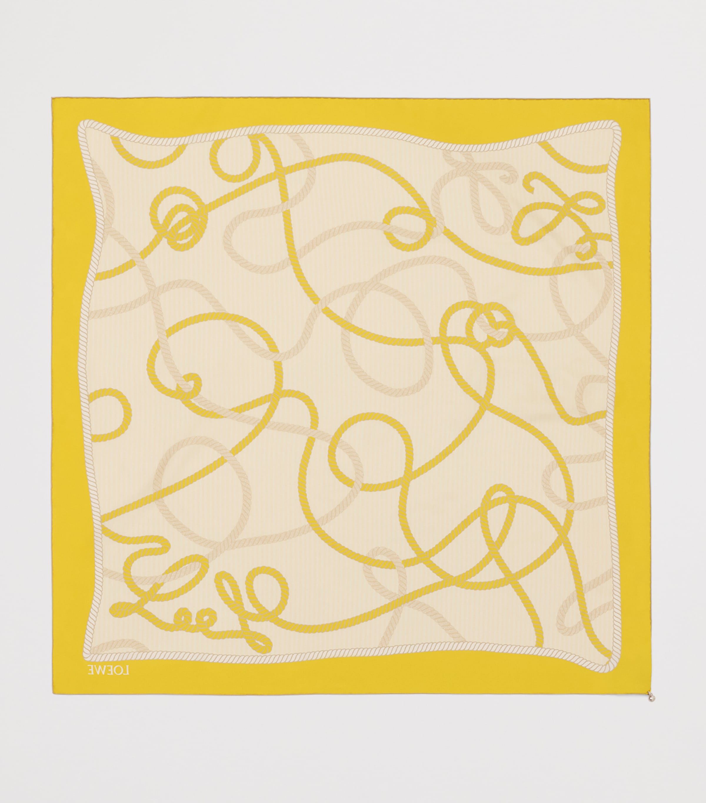 LOEWE Silk Twill Scarf Beige/yellow Image 2