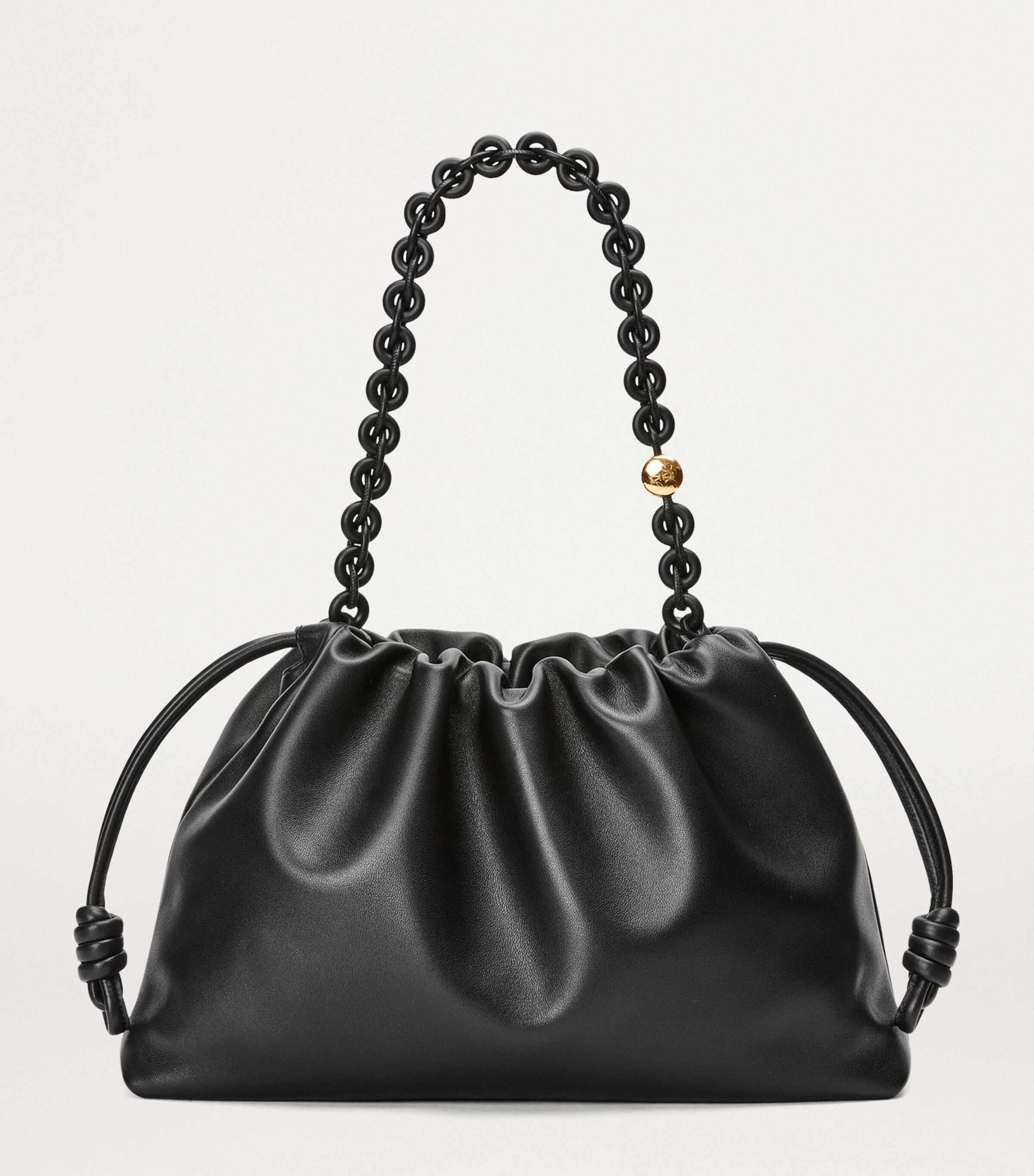 LOEWE Large Leather Flamenco Shoulder Bag Black Image 5