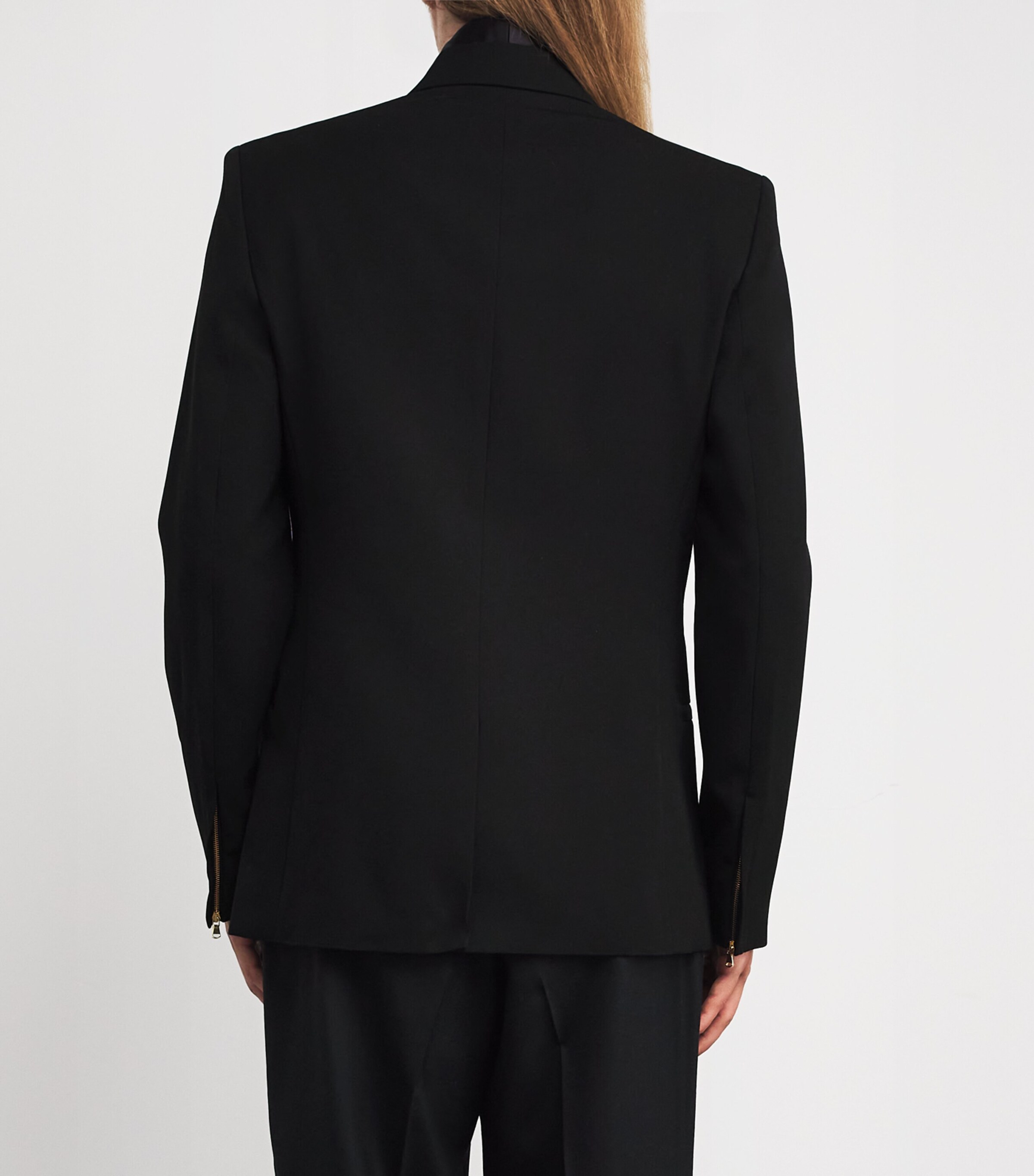 Casablanca Mens Wool Double-Breasted Blazer Black Image 4