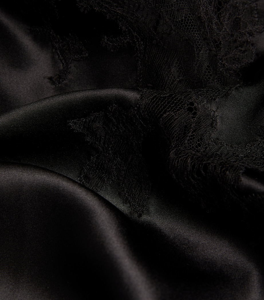 Silk Lace-Trim Baccarat Camisole NOIR Image 5