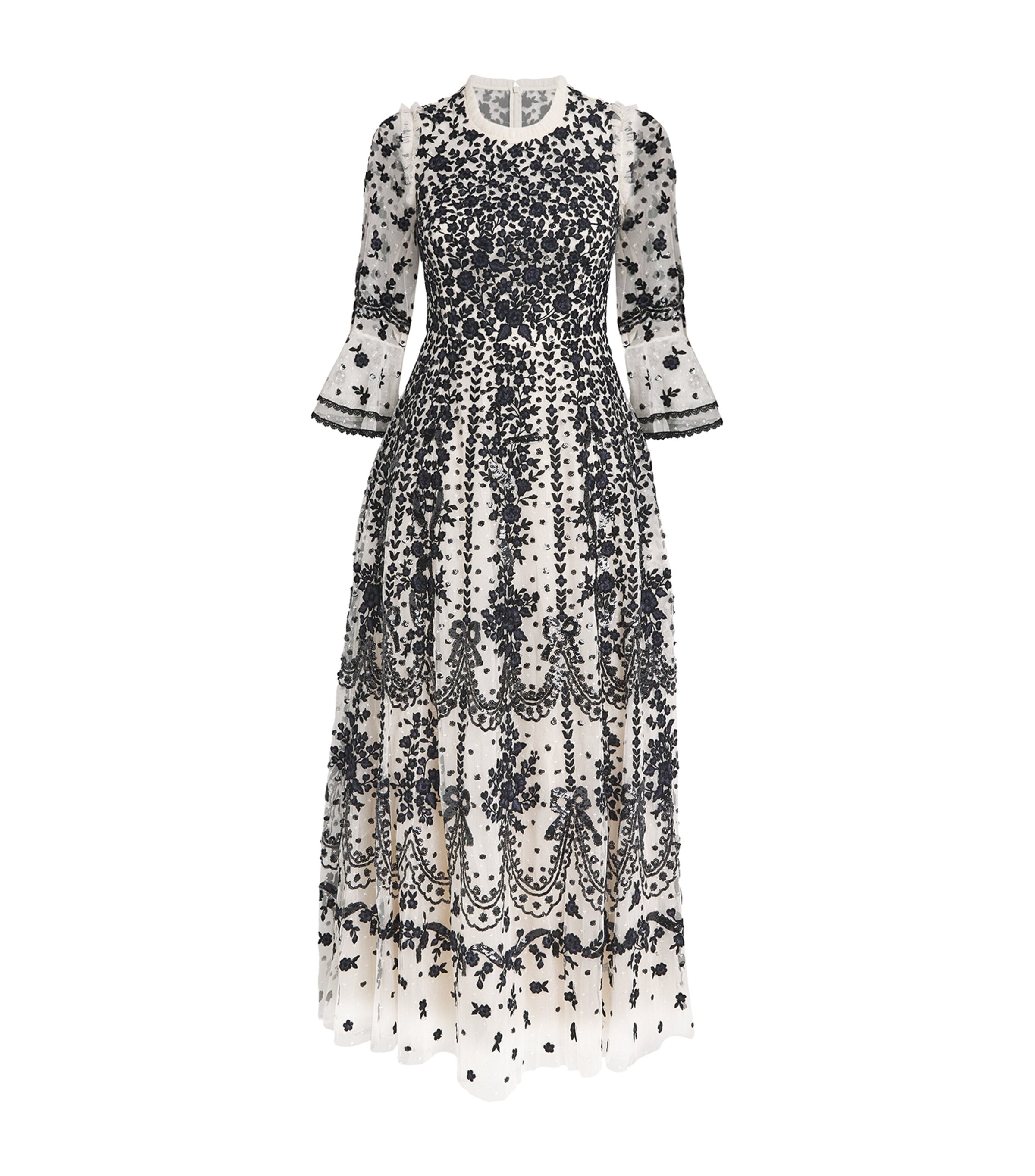 Needle & Thread Round-Neck Adeline Maxi Dress | Women Clothing | Dresses | Maxi Dresses | Cocktail Dresses | Designers | Needle Thread