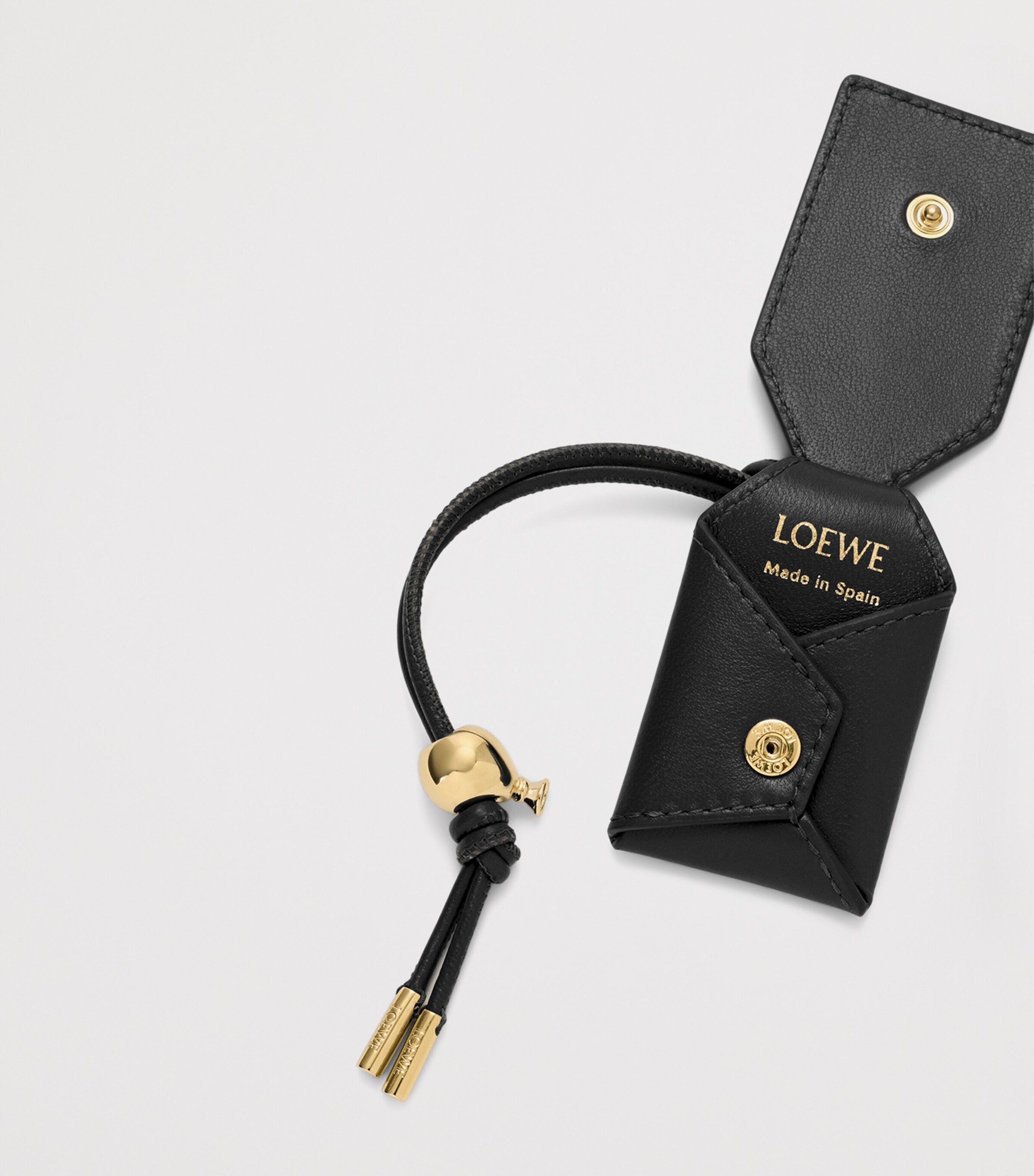 LOEWE Mini Lizzard Skin Featherlight Puzzle Top-Handle Bag Black Image 13