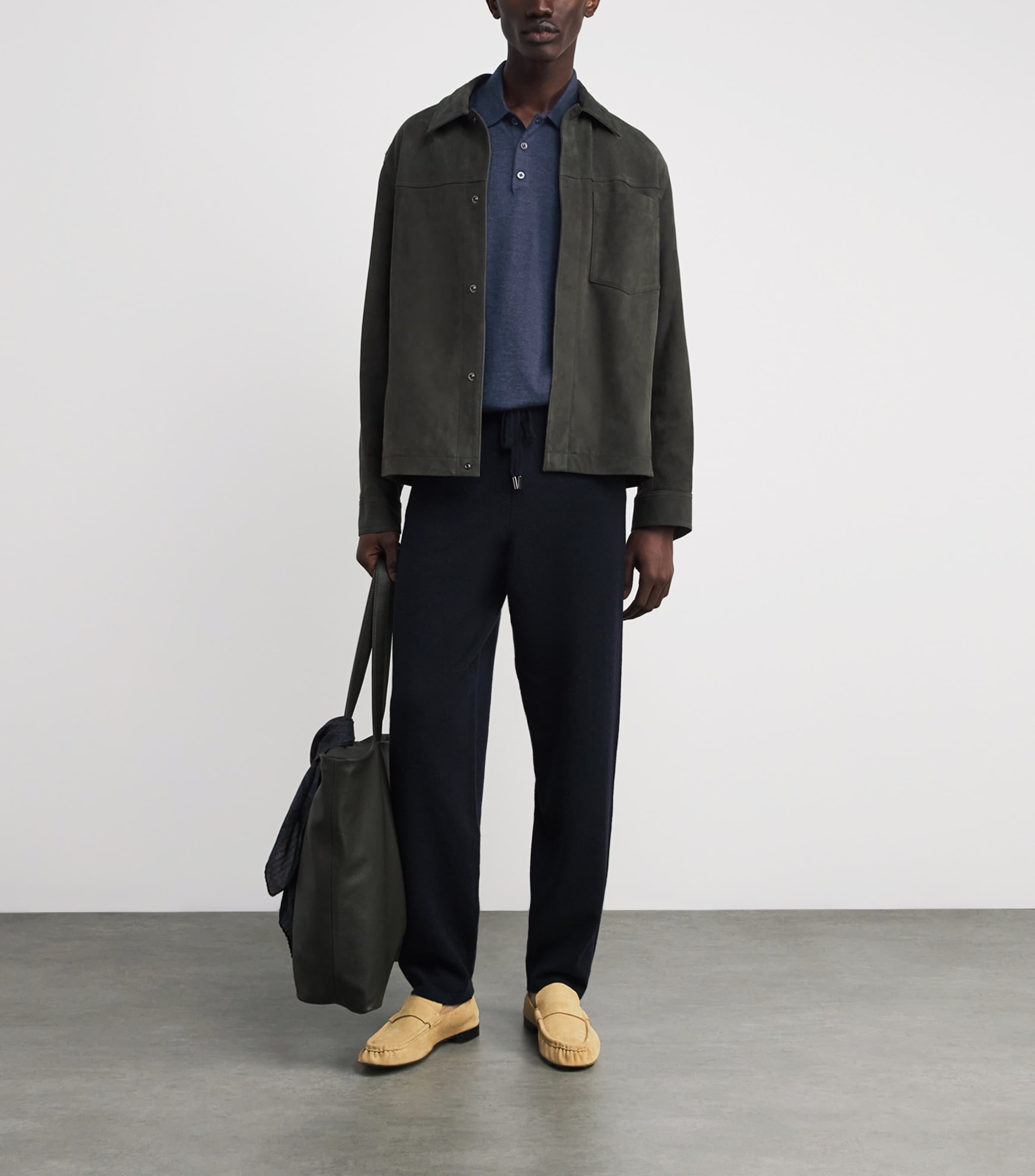 Superfine Cashmere Fin Polo Shirt HD7350 BARRA NAVY Image 2