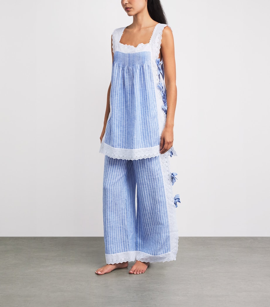 Loretta Caponi Womens Linen Clarissa Trousers Porto Giunco Image 2