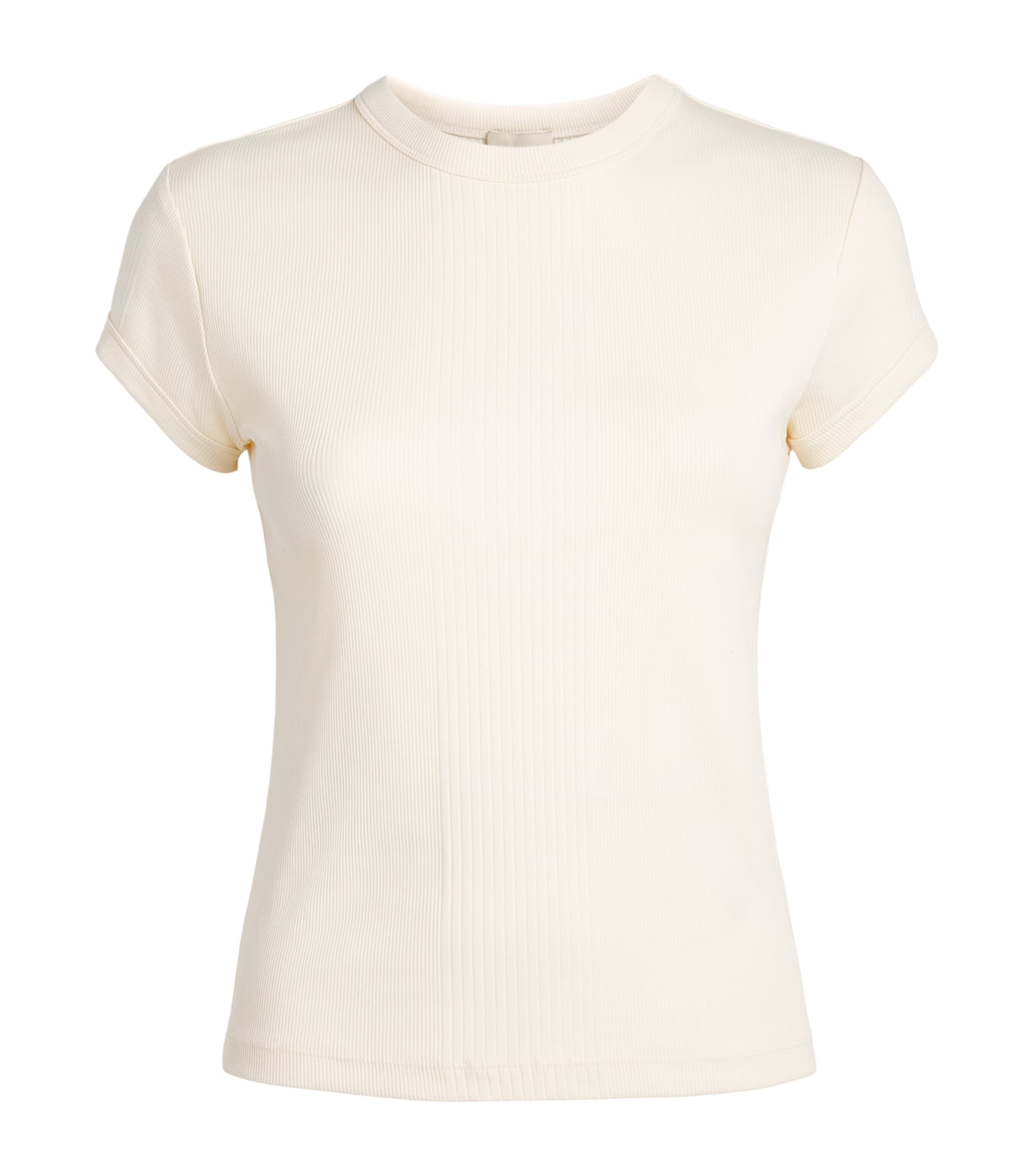 Me+em Stretch-cotton Rib T-shirt In Ivory