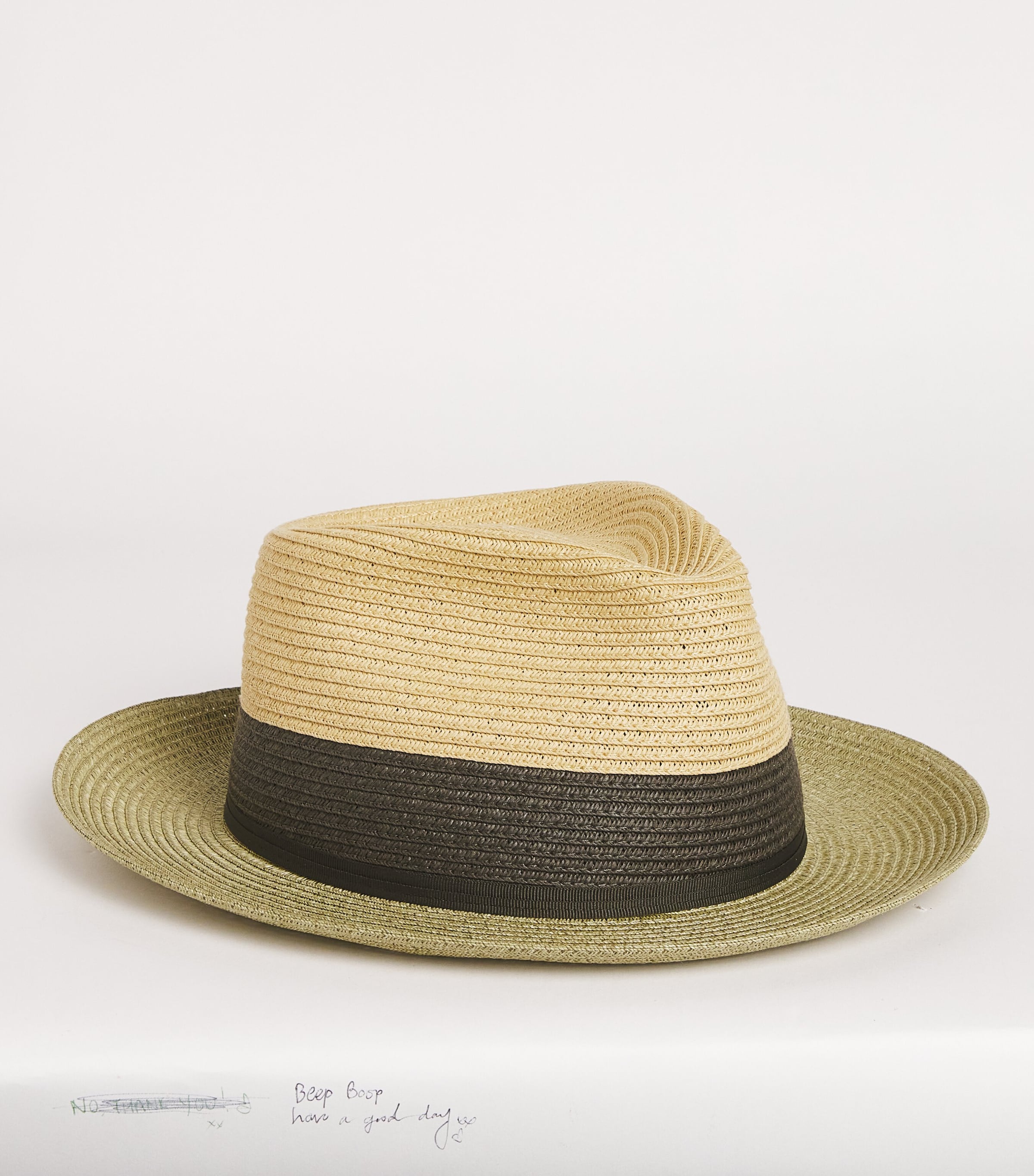 Toyo Fedora Hat 57 - KHAKI - OLIVE Image 2